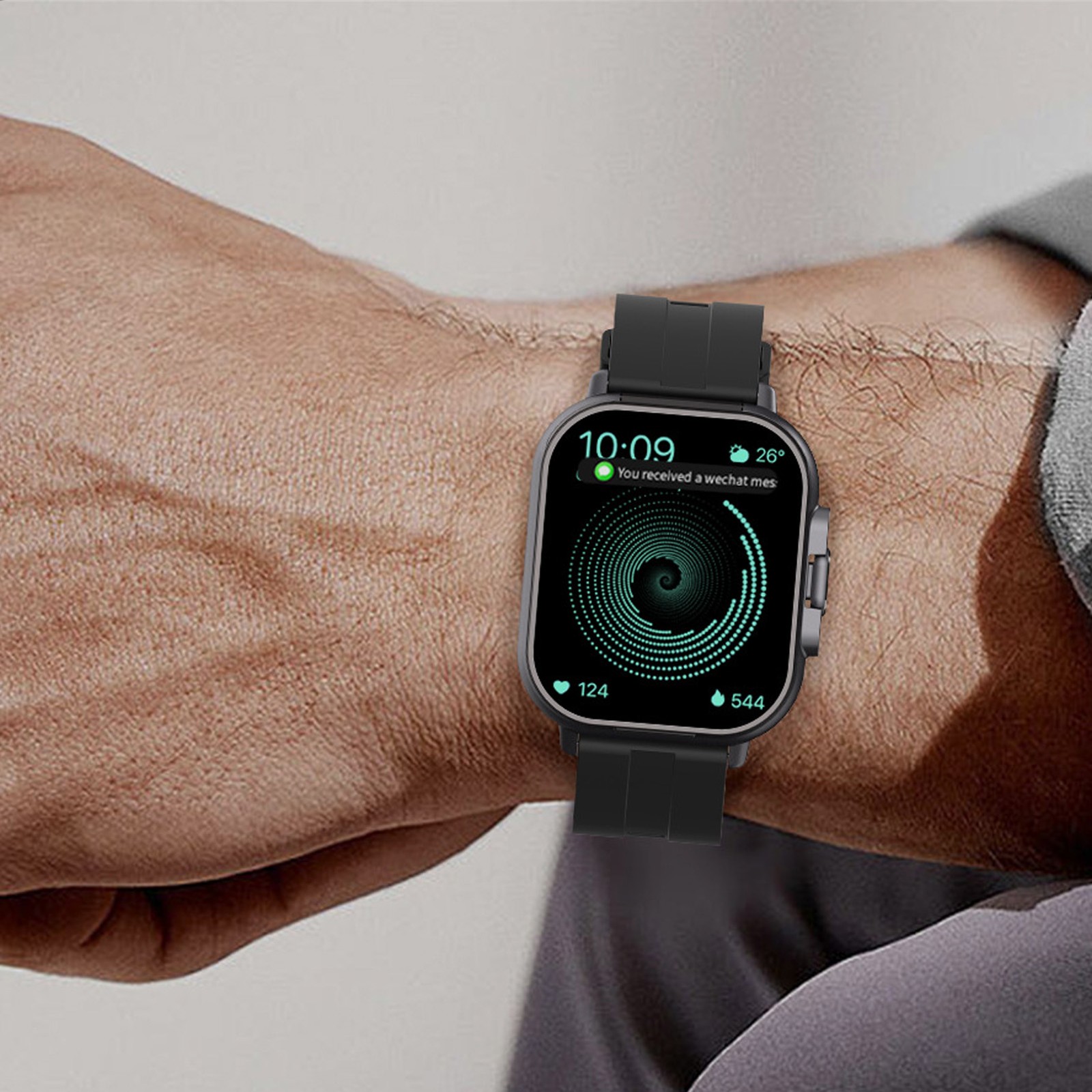2 In 1 Smart Watch With Earbuds HD Touch Screen Bluetooth Call For IOS