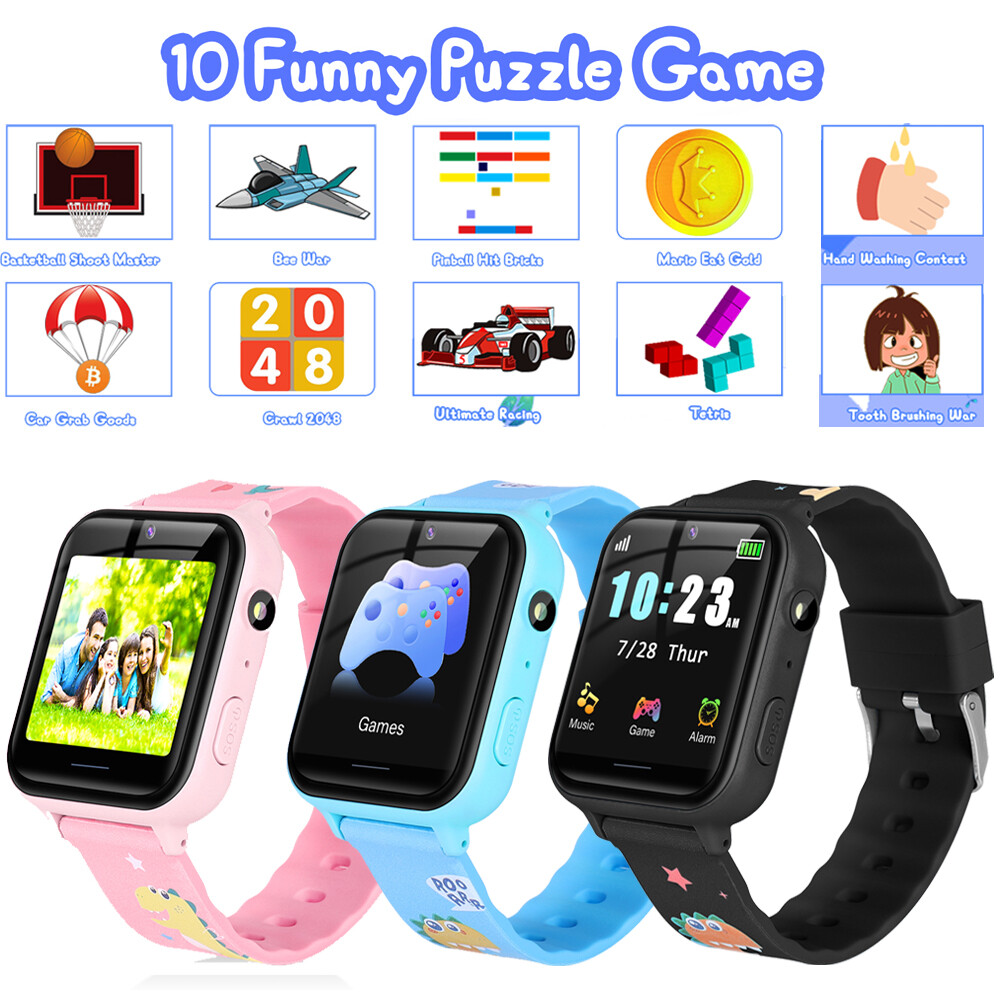 Kids Game Smartwatch Watch Phone HD Touch Screen Smart Watch Camera w/ 10 Camera
