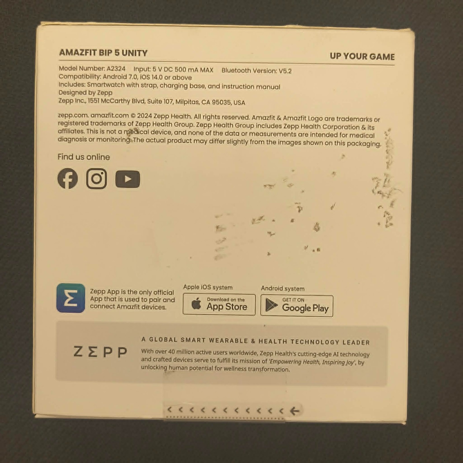 Amazfit Bip 5 Smartwatch – Pink