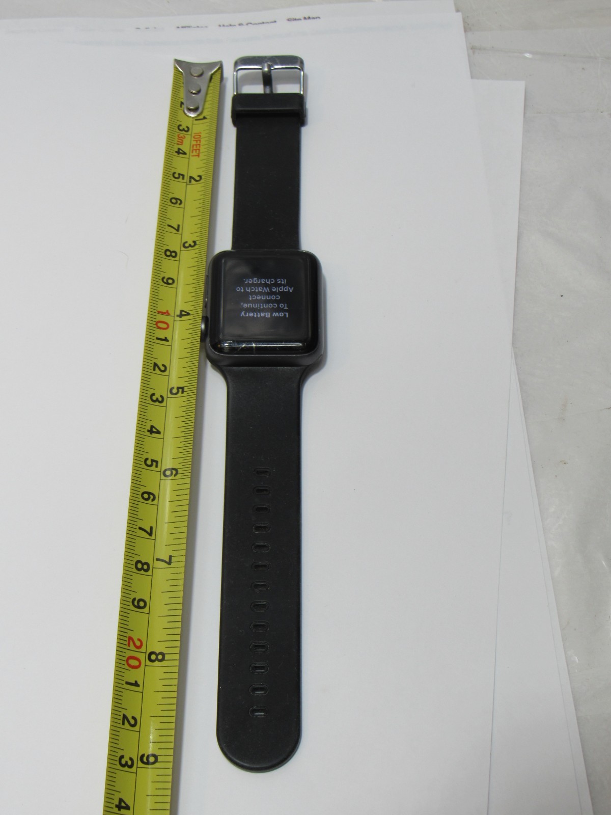 Apple Watch Series 2 Smartwatch 38mm Black Aluminum Case Black Band Working S17K