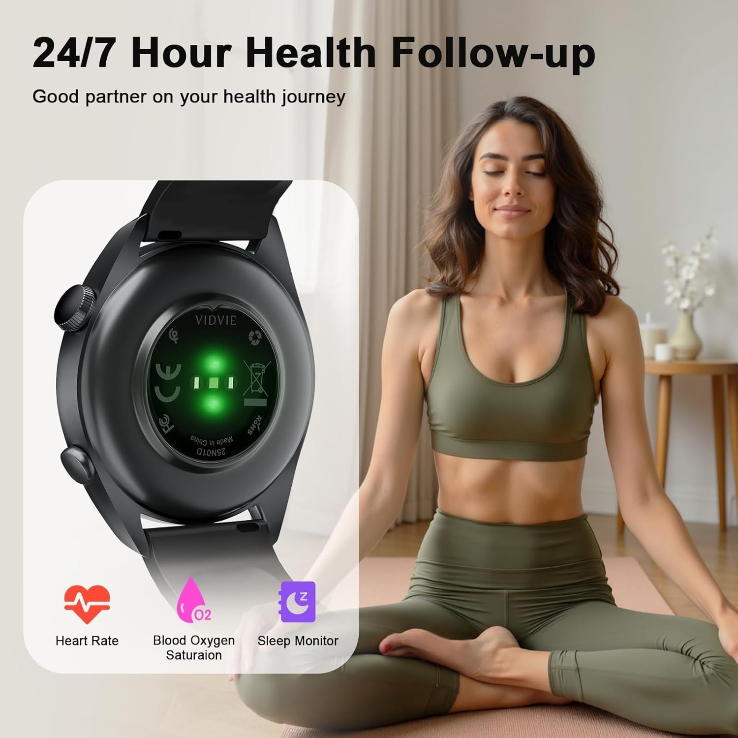 MFVLP Smart Watches for Men Women 44mm 1.43″ AMOLED HD with 100+