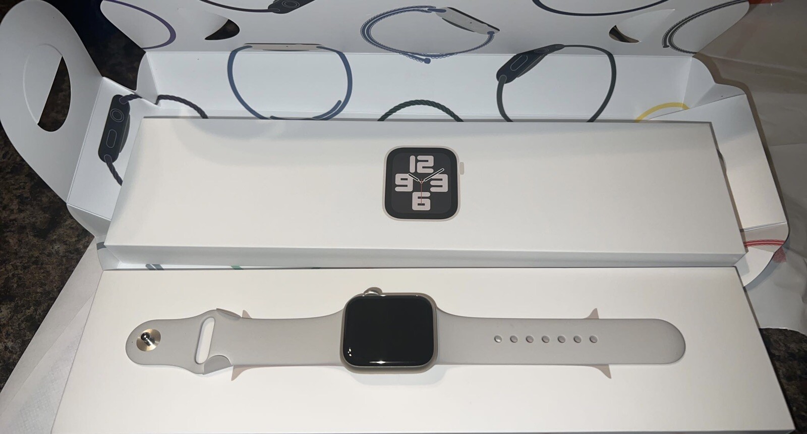 Apple Watch Series 8 41mm Starlight Case with Starlight Sport Band (GPS)…
