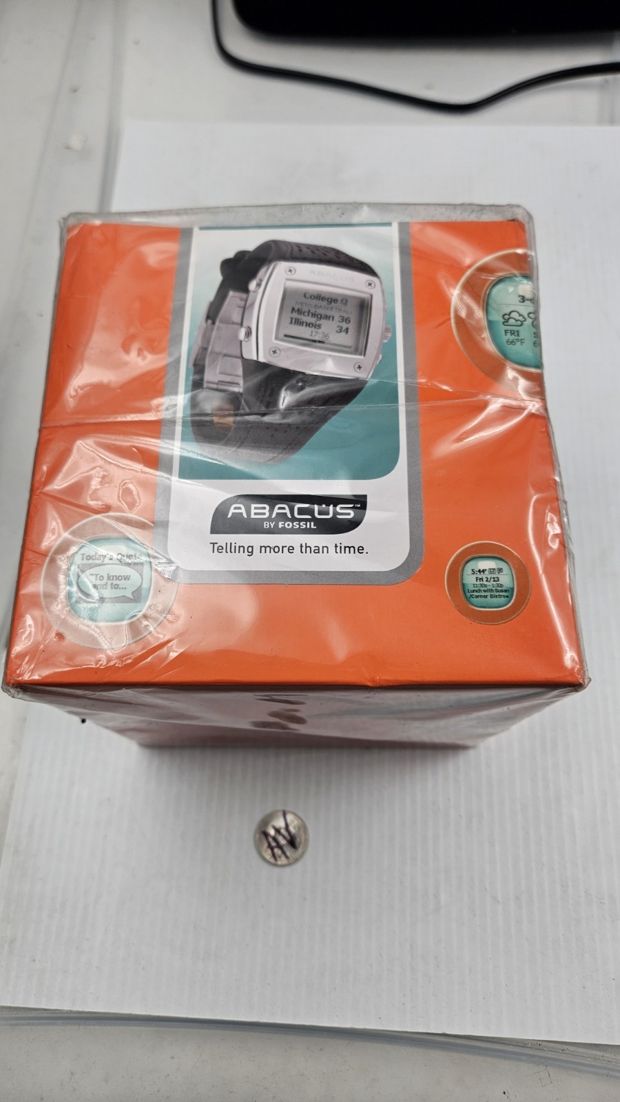 Collectible Item: Vintage Fossil Abacus Smart Watch Wrist PDA – (AU4004)