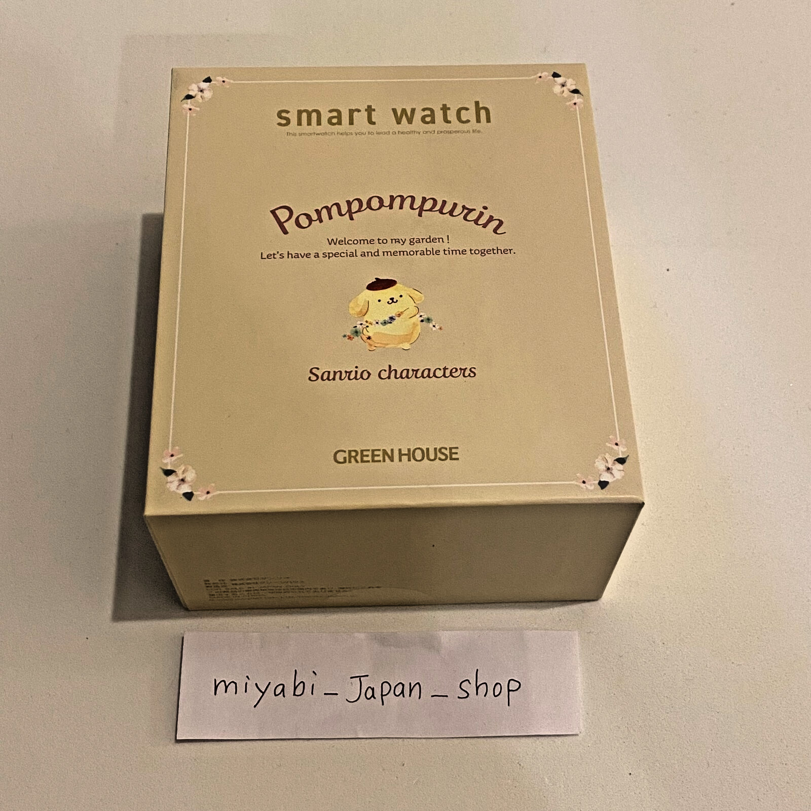 GREEN HOUSE Smartwatch Sanrio Characters Pompompurin GH-SMWL-PN Yellow W/Box
