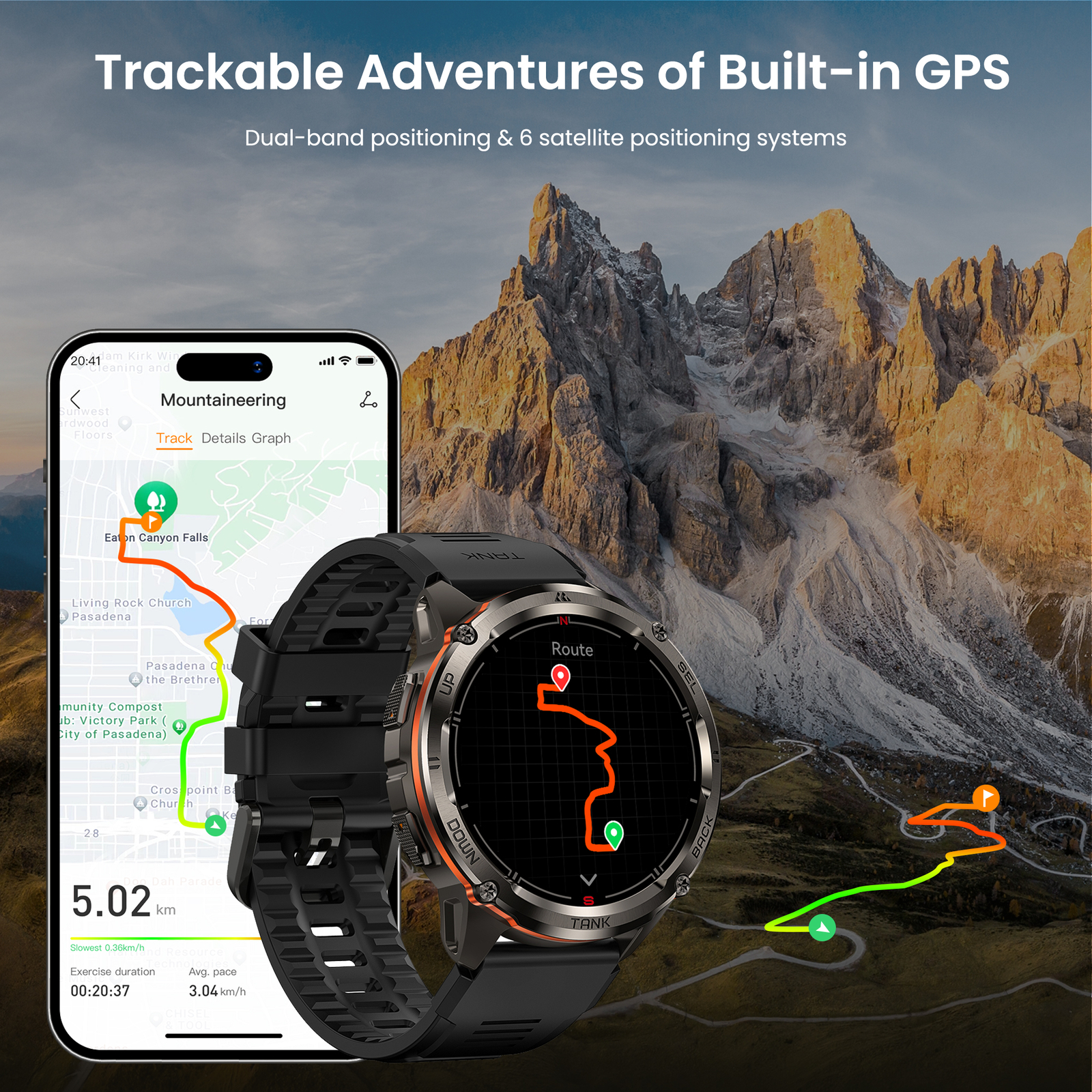 2025 Smart Watch Men Waterproof Smartwatch GPS 1.43″ AMOLED for iPhone Samsung