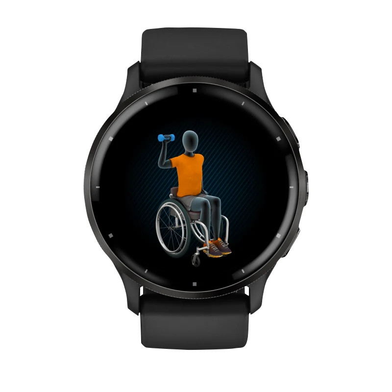 Garmin Venu 3, 45mm Slate Stainless Steel with Silicone Band (010-02784-01)