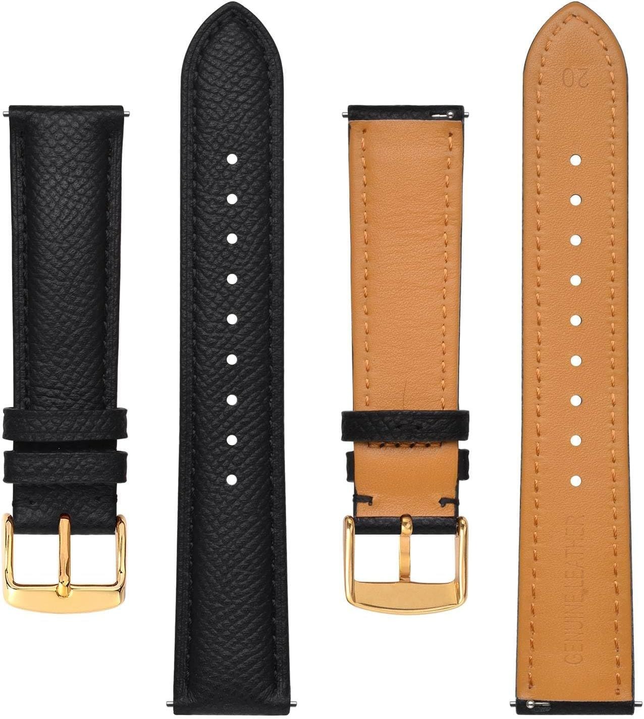 Quick Release Leather Watch Strap for 16mm 18mm Models – BISONSTRAP Replacement