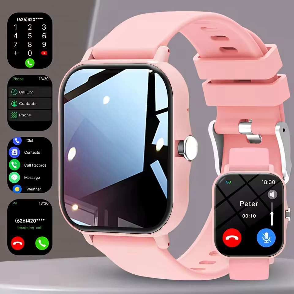 Smart Watch Bluetooth Heart Rate Blood Oxygen/Pressure Monitor Fitness Tracker