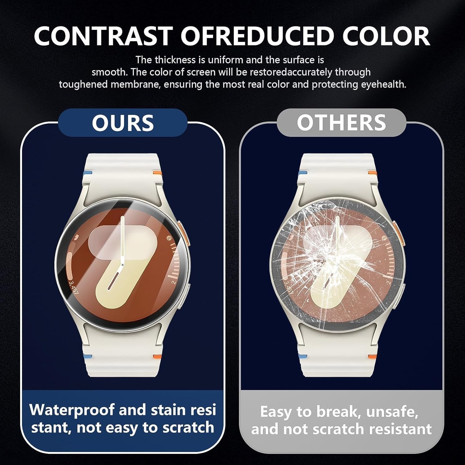4 Pack For Samsung Galaxy Watch 4/5/6/7 (40mm) Screen Protector Tempered Glass