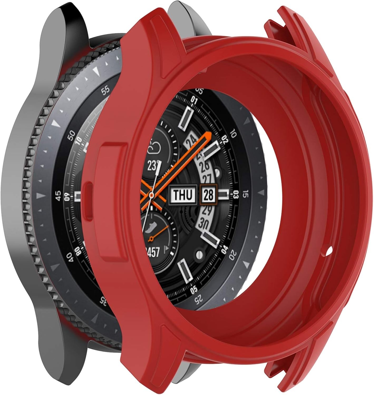 Black Silicone Protector Cover for Samsung Galaxy Gear S3 Frontier 46mm Smartwat