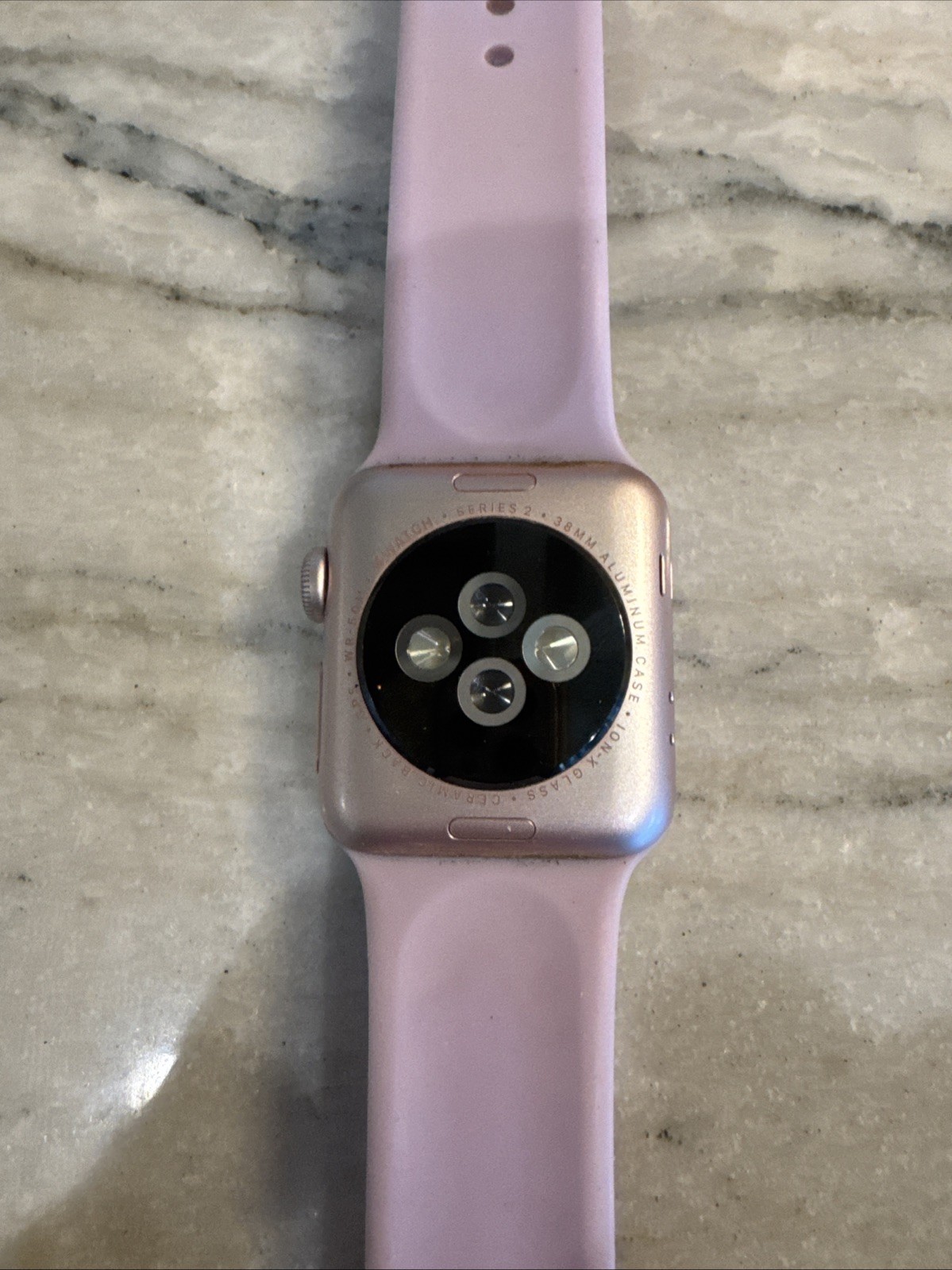 Apple Watch 2nd Generation 38mm Rose Gold LOCKED FOR PARTS REPAIR Pink