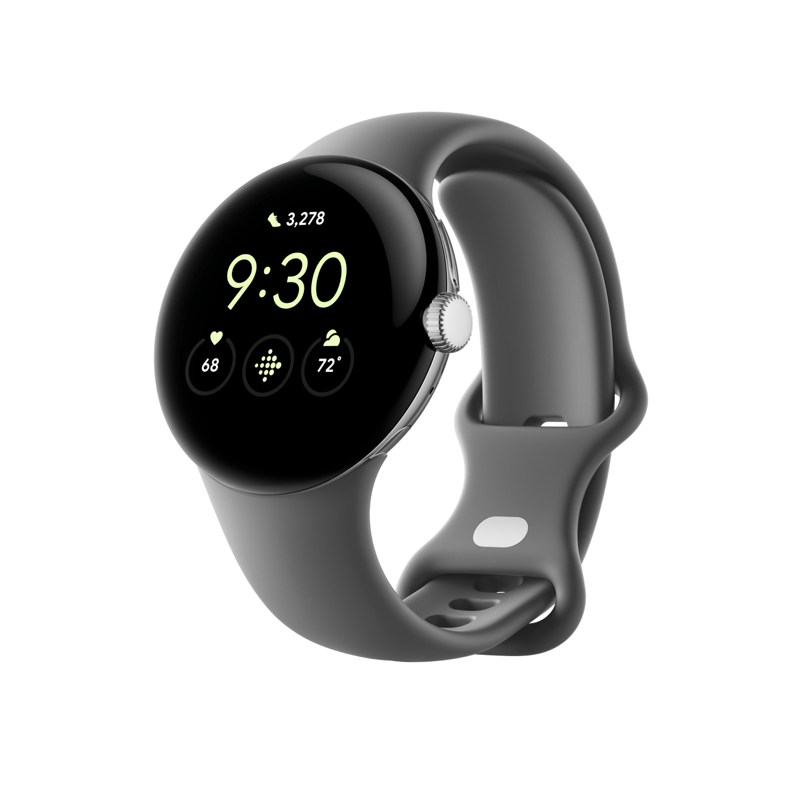 Google Pixel Watch 41mm Matte Black Stainless Steel Case with Obsidian Active…