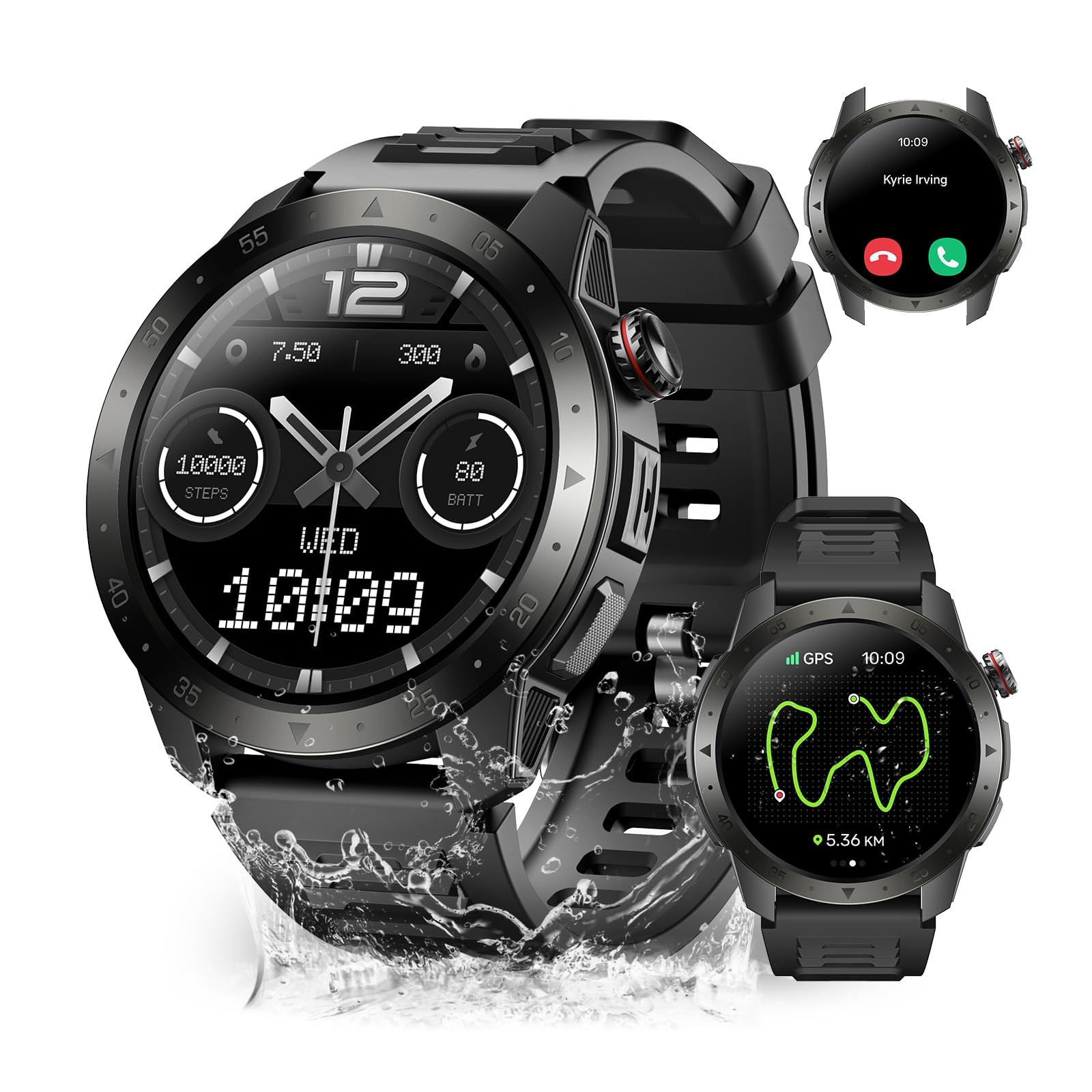 Military Smart Watches for Men Built-in GPSAnswer/Make Calls, 1.43 AMOLED Scr…