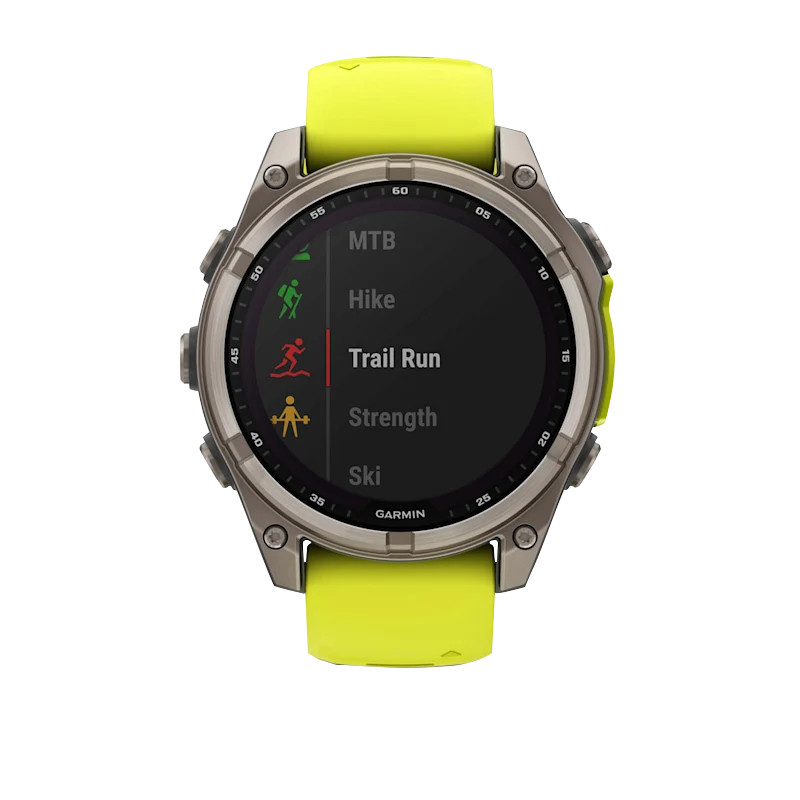 Garmin Fenix 8, 47mm AMOLED, Solar Sapphire Titanium Yellow (010-02906-20)