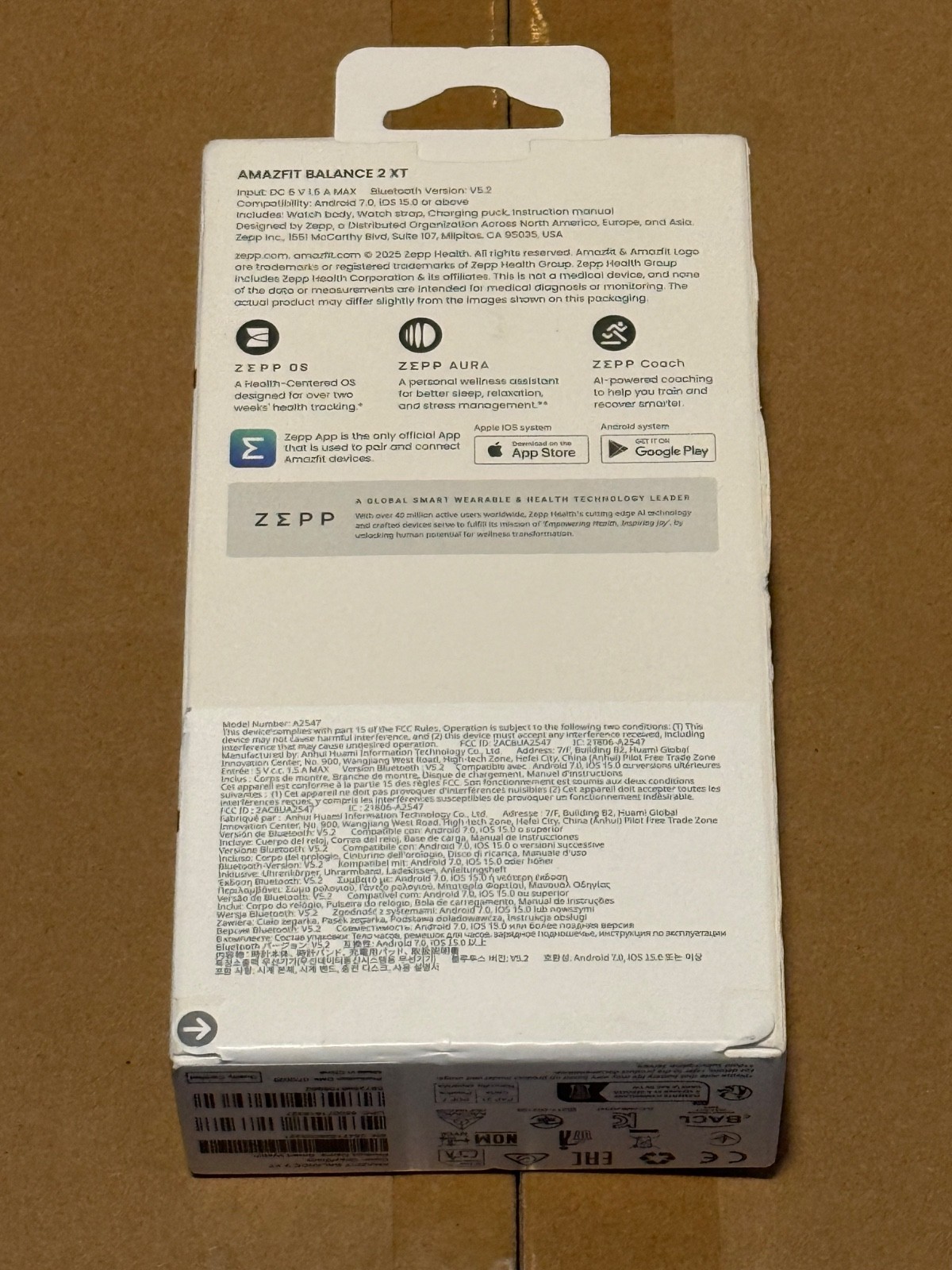 Amazfit Balance 2 XT 47mm Smartwatch GPS AMOLED Gray/Black New in Box