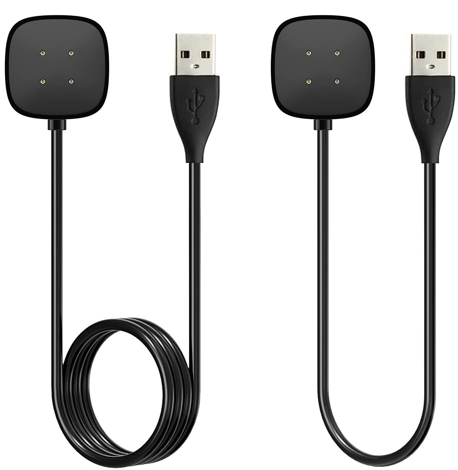 [2-Pack] Charger Cable for Smart Watch Fitbit Sense/Versa 3, USB Charging Dock