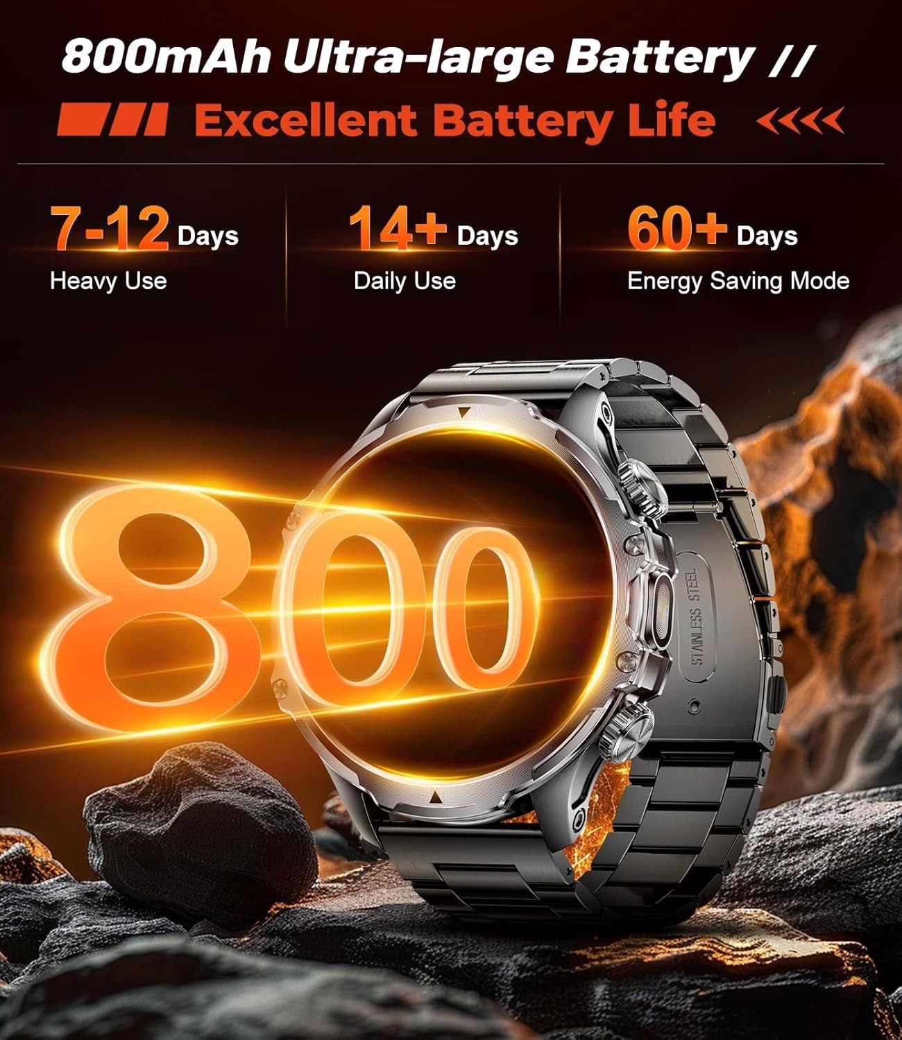 2025 Smart Watch For Men/Women, Waterproof Smartwatch Bluetooth Samsung