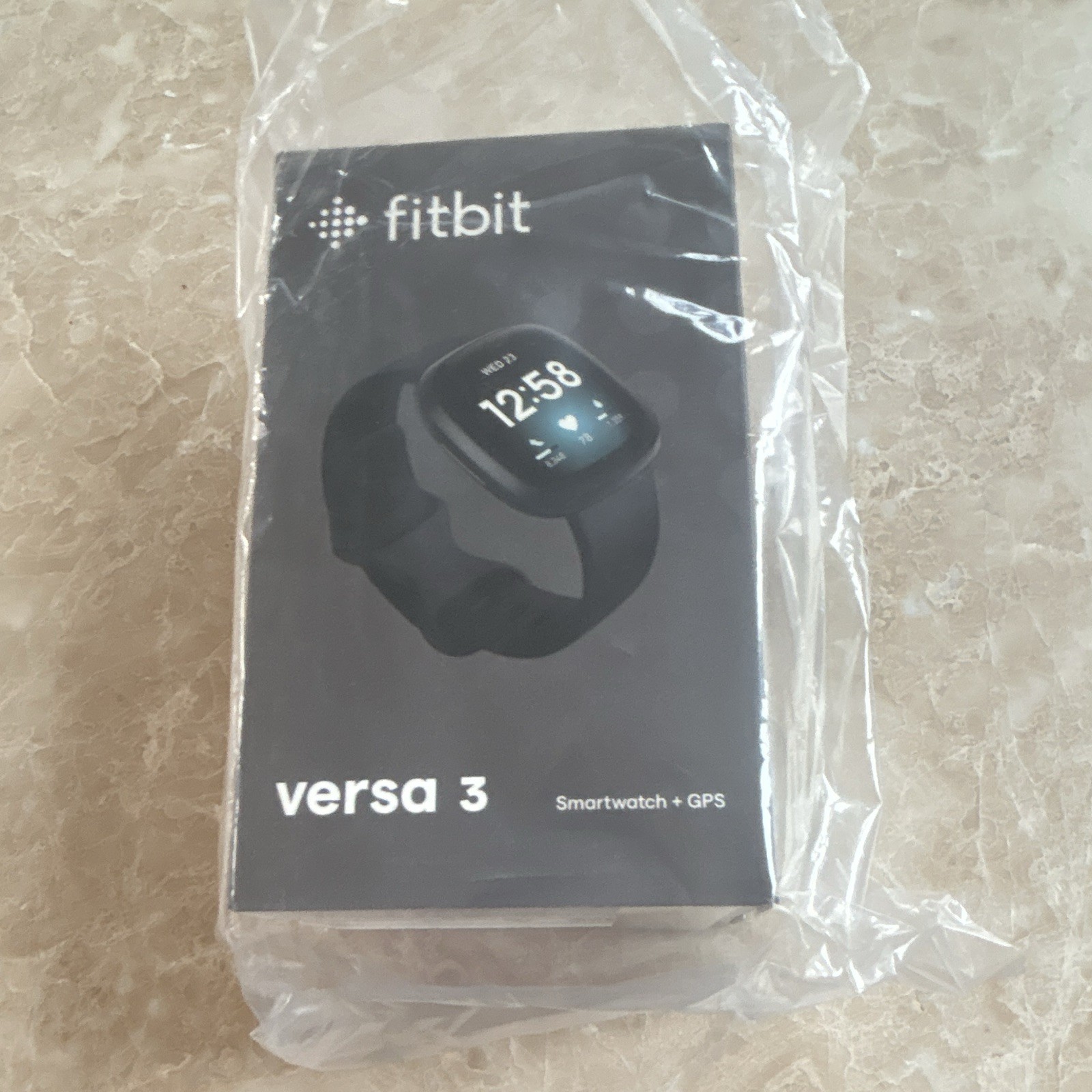 Fitbit Versa 3 GPS Smartwatch Black 40mm Silicone Band 4GB Unlocked