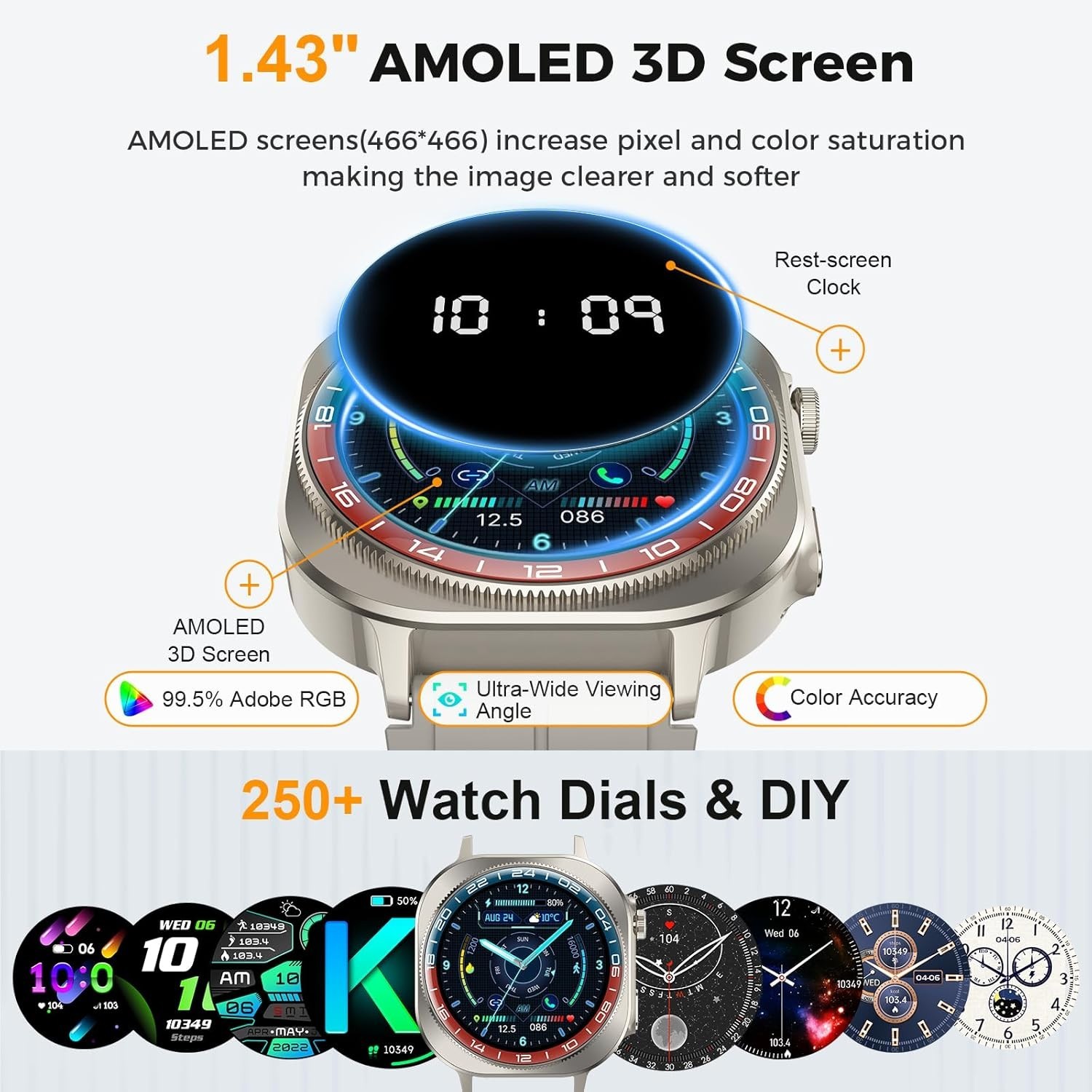 Reloj Inteligente de Mujer Hombre para Iphone Apple Samsung Android y Bluetooth