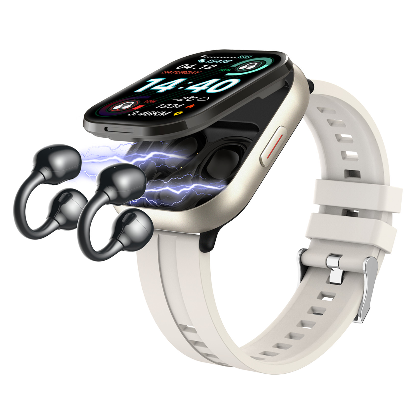 Smart Watch 2 in 1 Wireless Bluetooth Call Fitness Tracker Earbuds Smartwatch