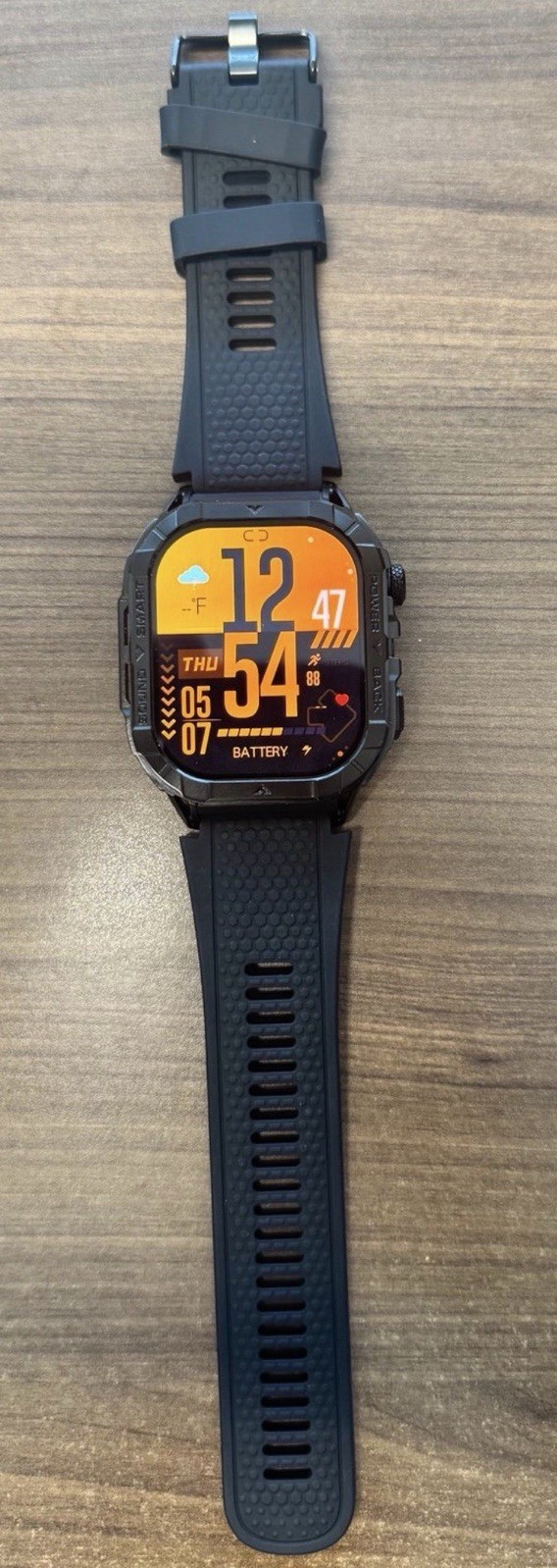 AlphaGear ECHO Smart Watch 55mm Black Metal Case 32GB HR Unlocked iOS/Android