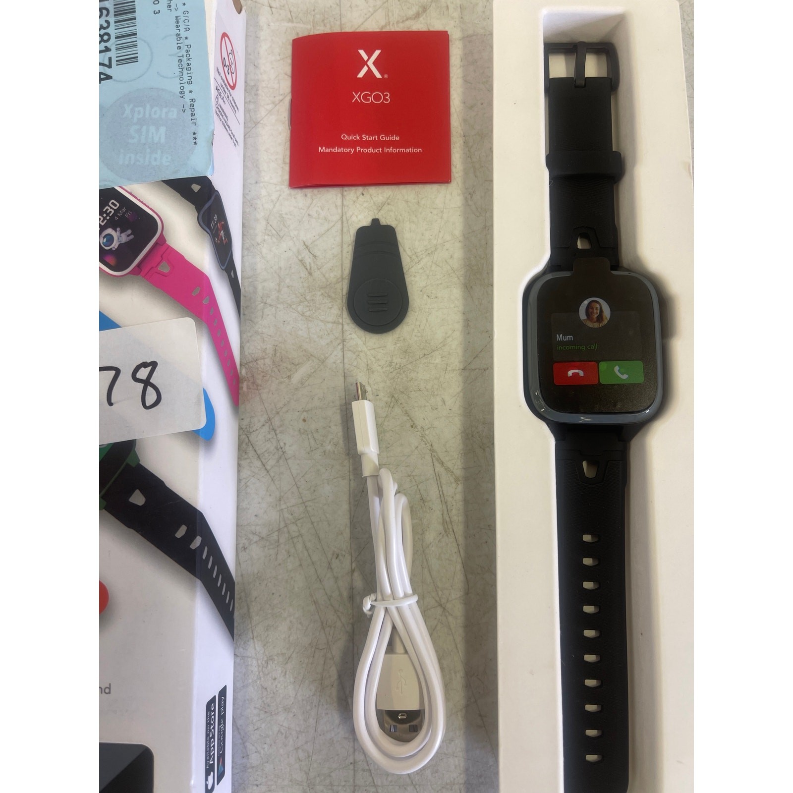 Xplora XGO3 Kids Smart Watch Cell Phone w GPS Tracker, Bundle – Black