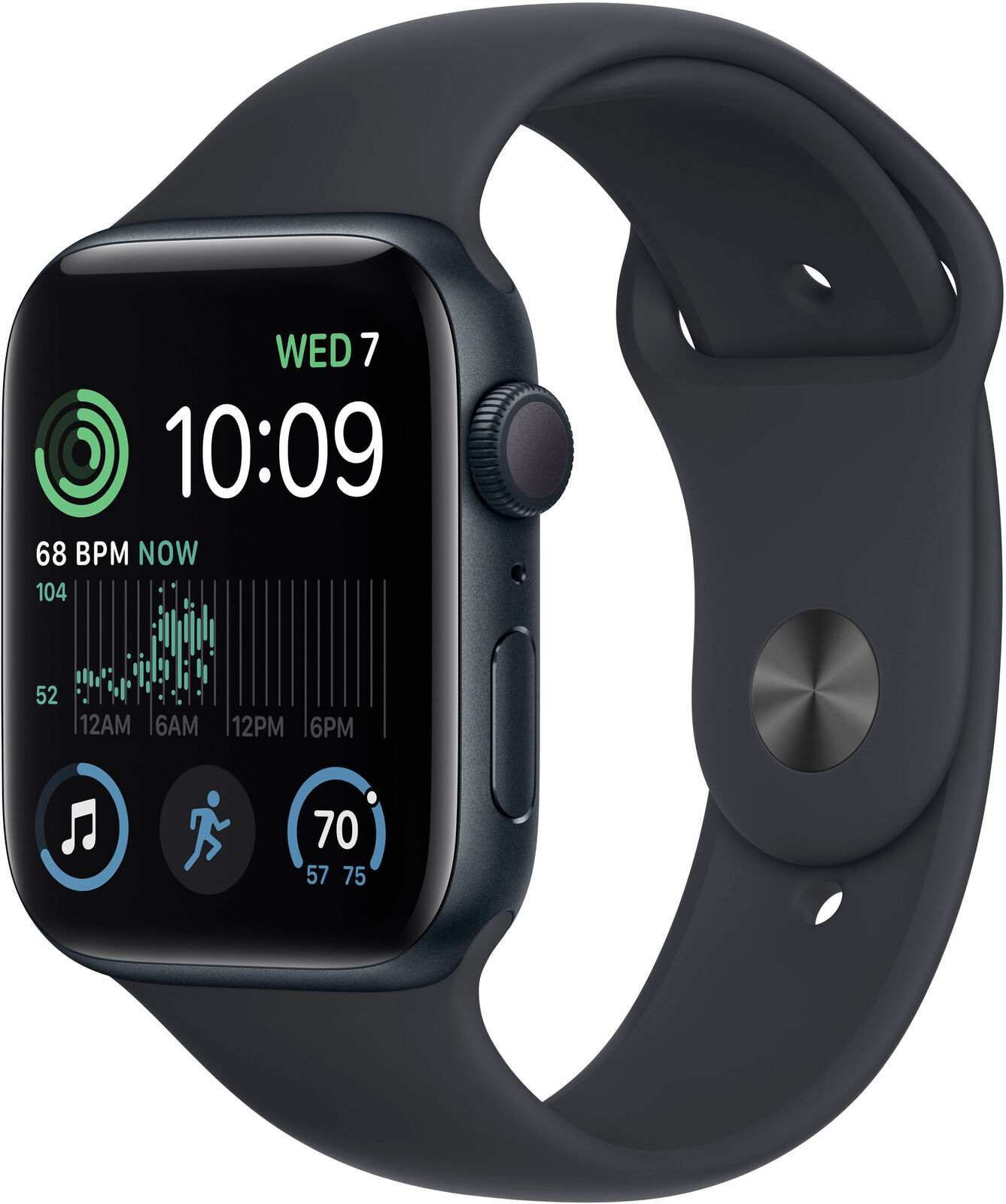 Apple Watch SE 2nd Gen 44mm GPS Midnight Aluminum Case Watch MNTG3LL/A