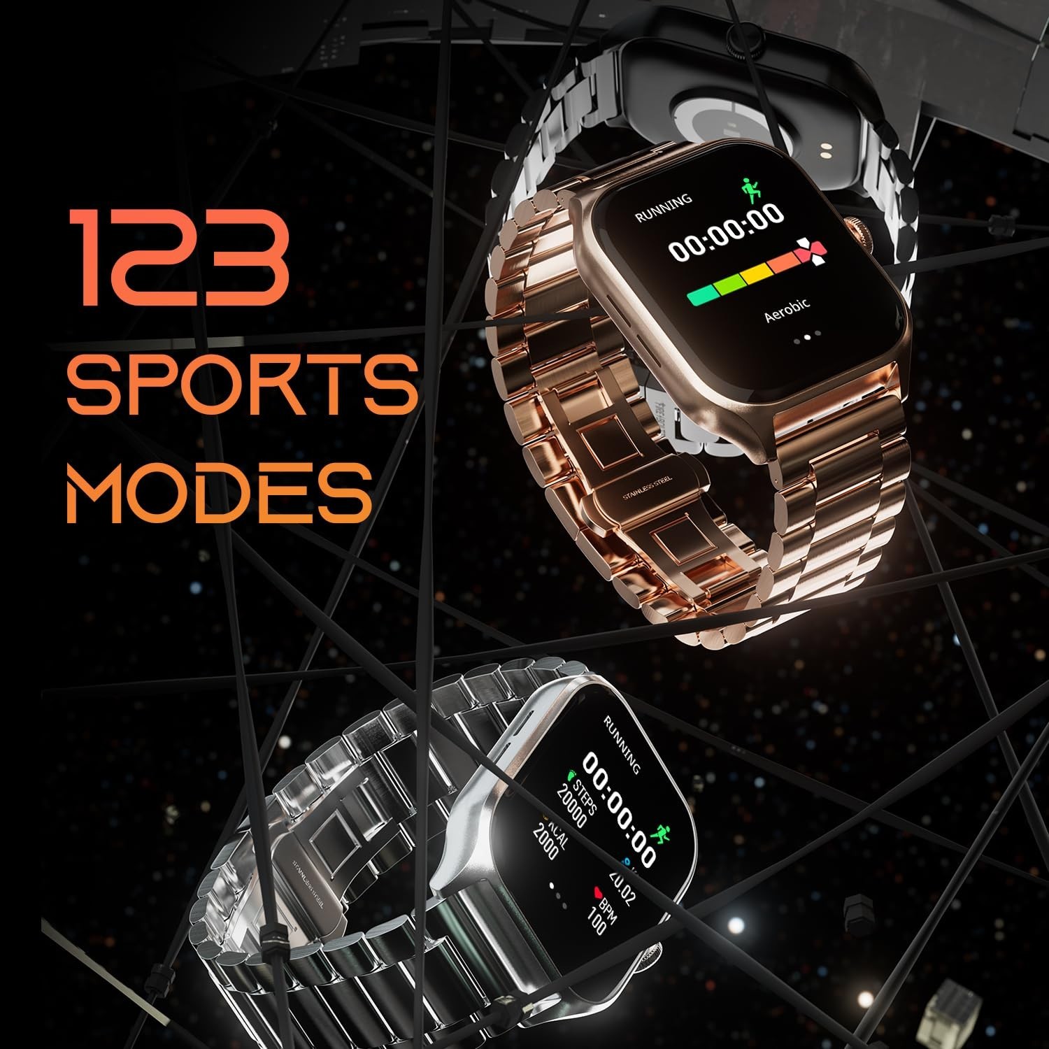Fire-Boltt 1.78 Inch Smart Watch | Sports Mode, Water-Resistant Health Tracking
