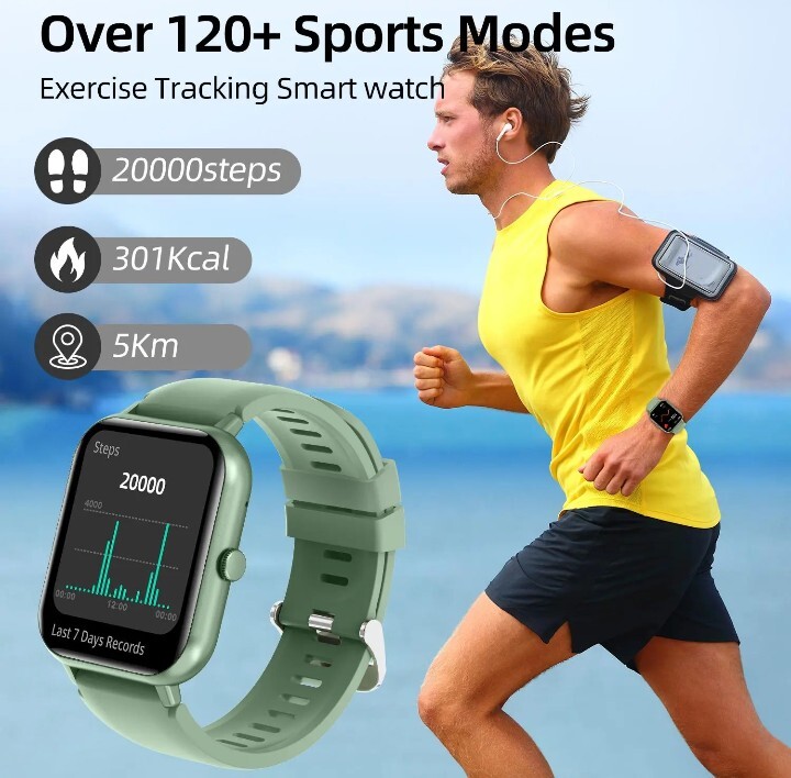 Fashion Touch Screen Smart Watch, Call Function, 100+ Sports Modes, Men/Women