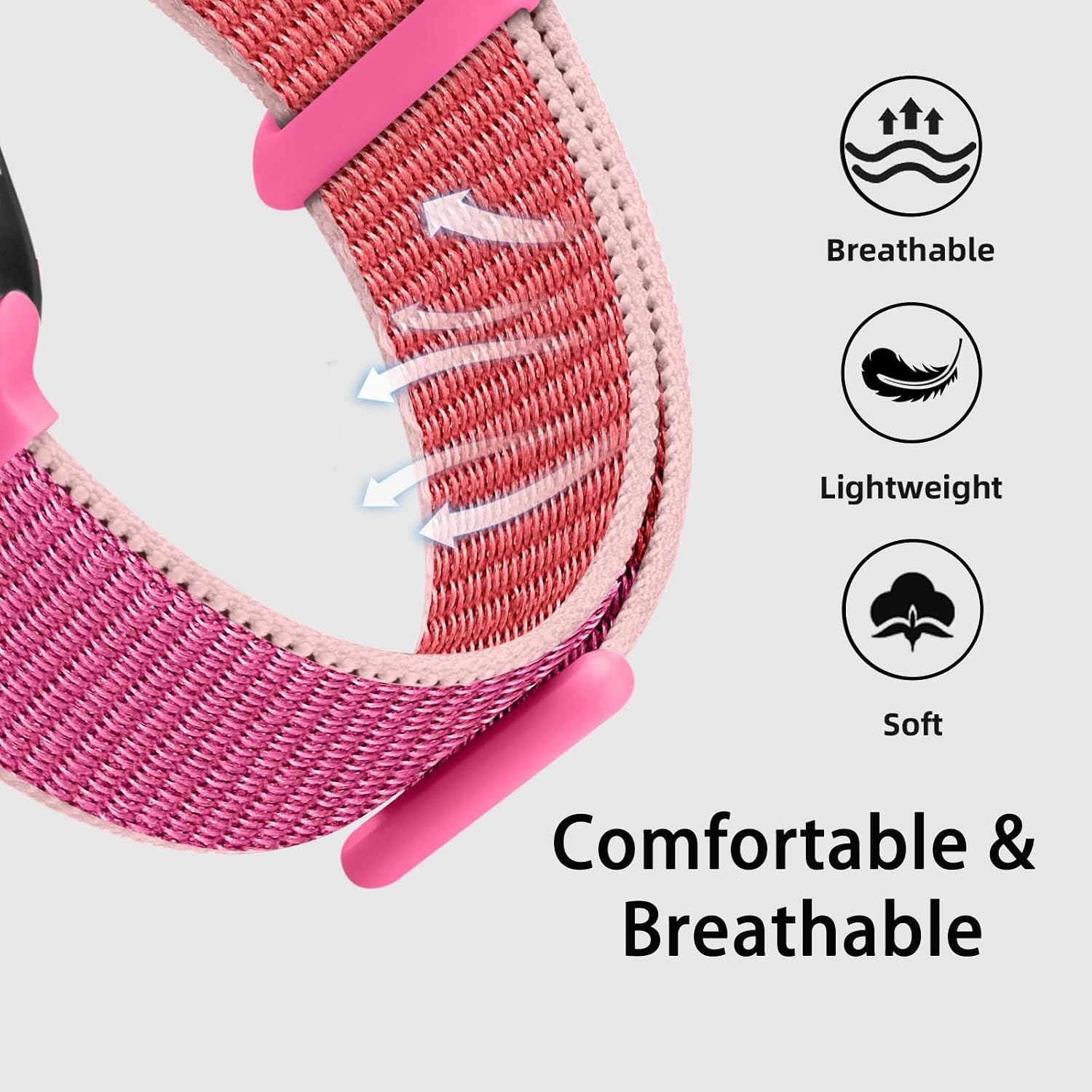 Sport Loop Band for Apple Watch Series 11/10/9/8/7/6/5/4 40mm 41mm Plum