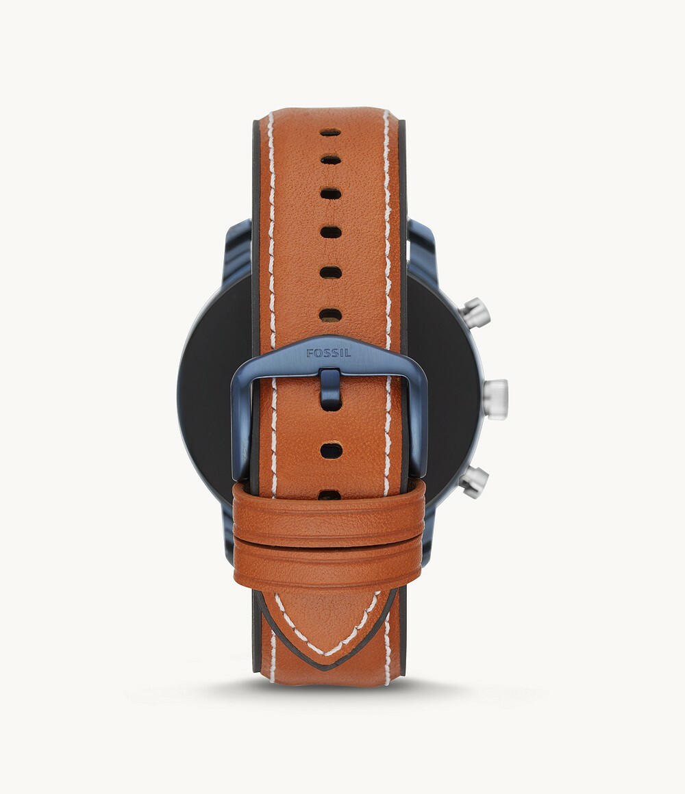 $275 | Fossil FTW4016 Men’s Smartwatch Explorist HR Tan Leather- Factory Sealed