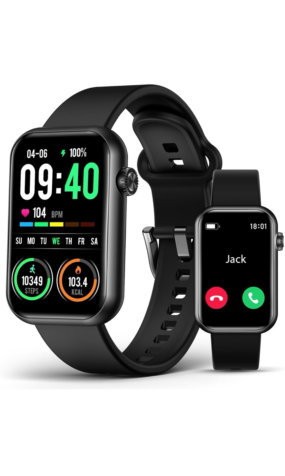Smart Watch Fitness Tracker Answer/Make Call 24/7 Heart Rate Spo2 Blood Press…
