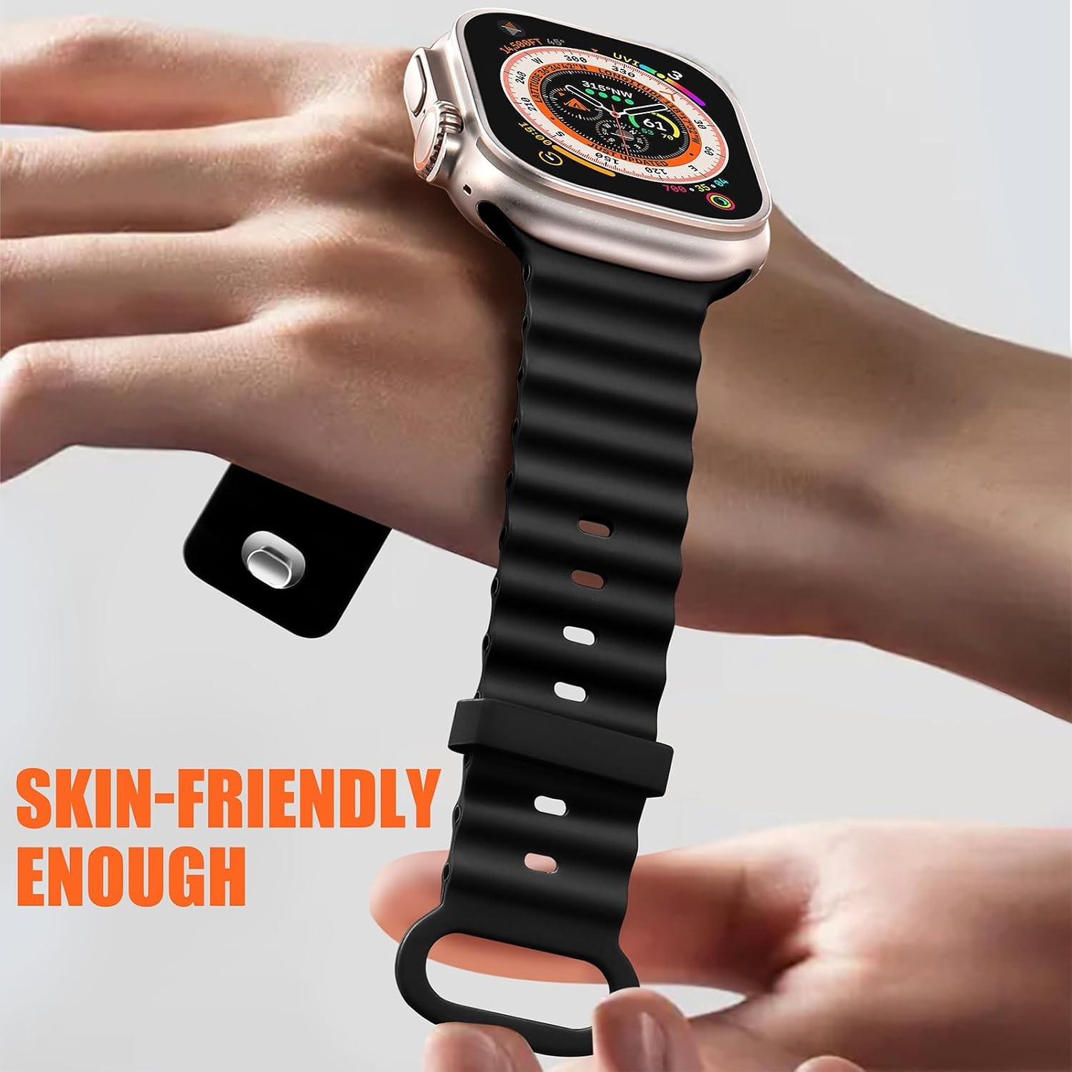 4 Soft Silicone Bands Set for Apple Watch Ultra 49mm 45mm Men Women Sports Repla