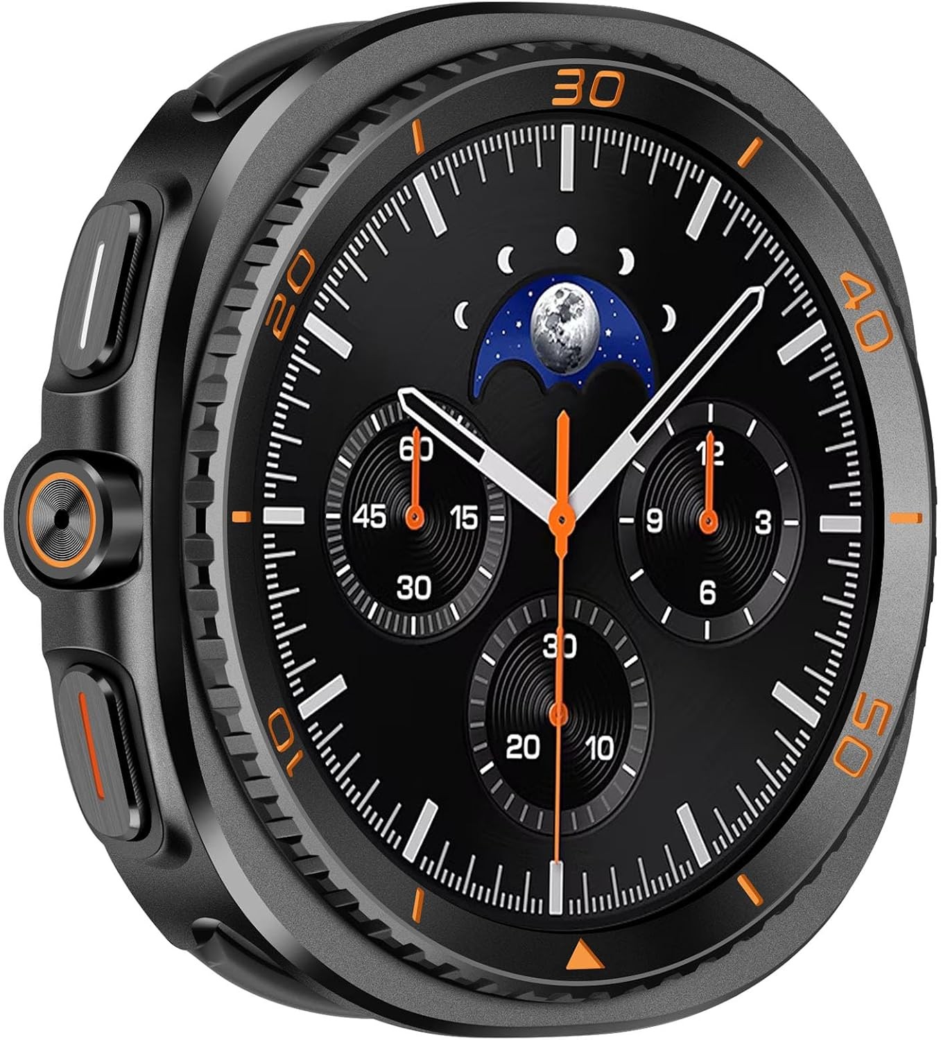 Case for Samsung Galaxy Watch 8 44mm Metal Bumper Cover, Rugged Protection, Blac