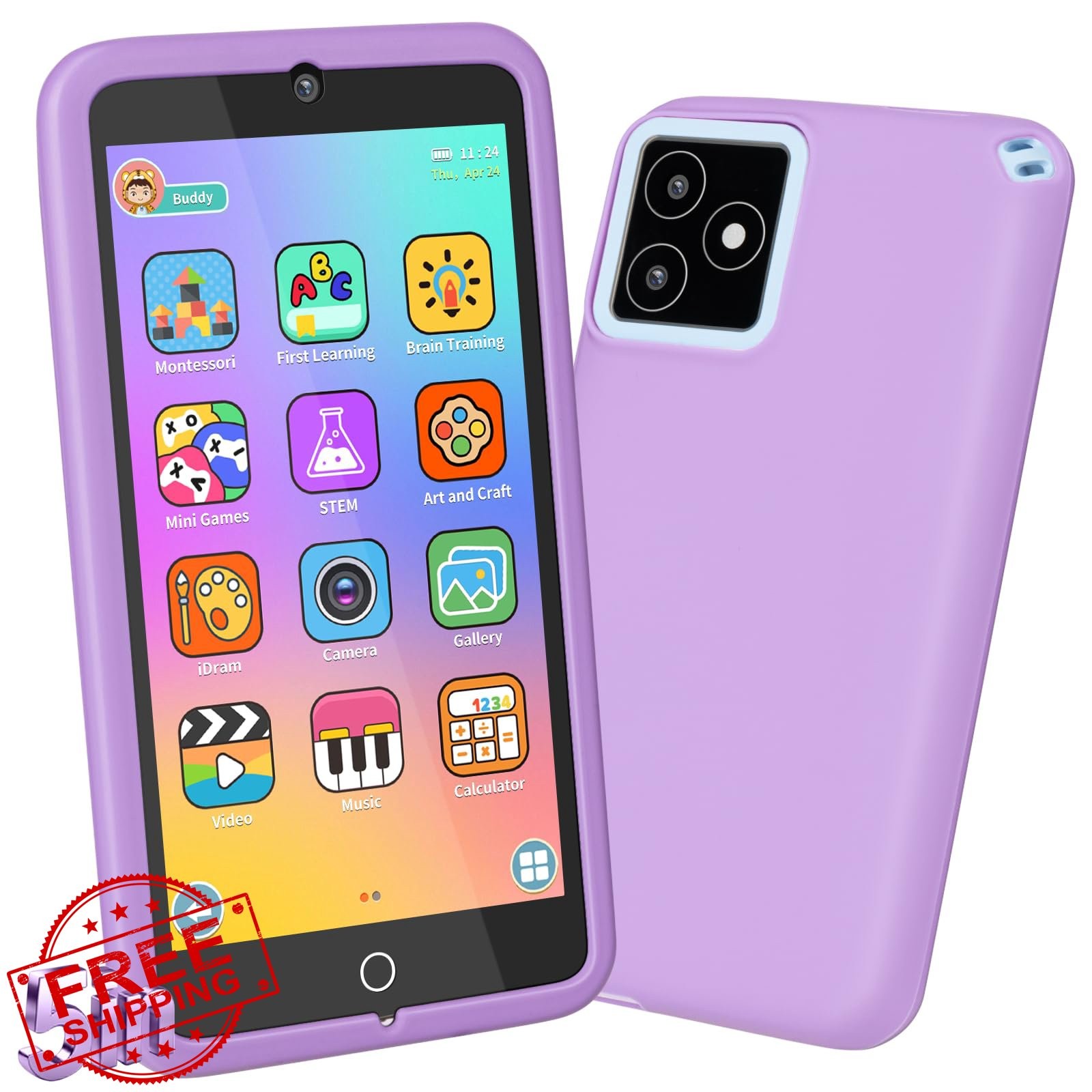 GREENCREEK Kids Smart Phone Purple