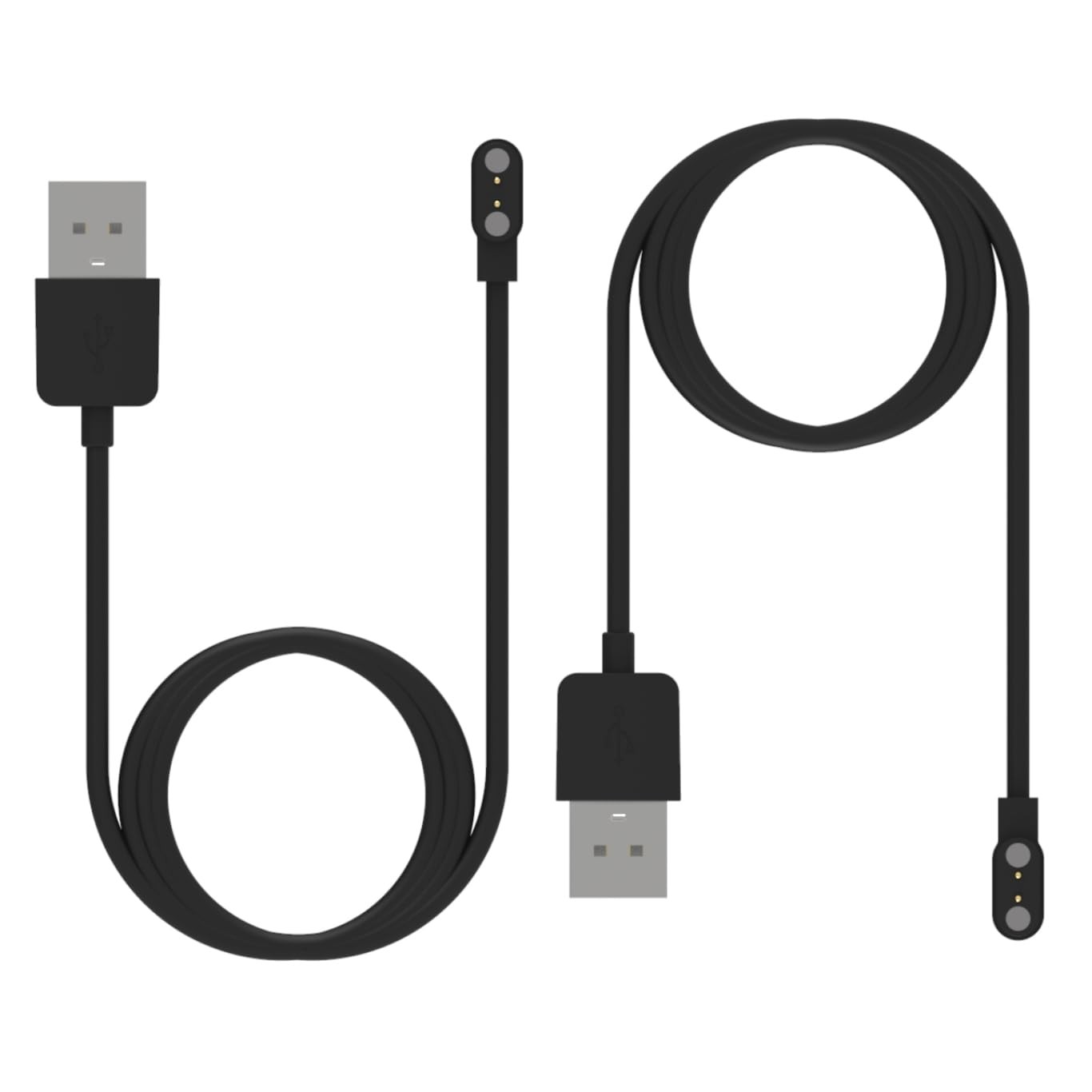 FITVII Smart Watch Charger Cable USB Magnetic Charging Cord (Black*2)