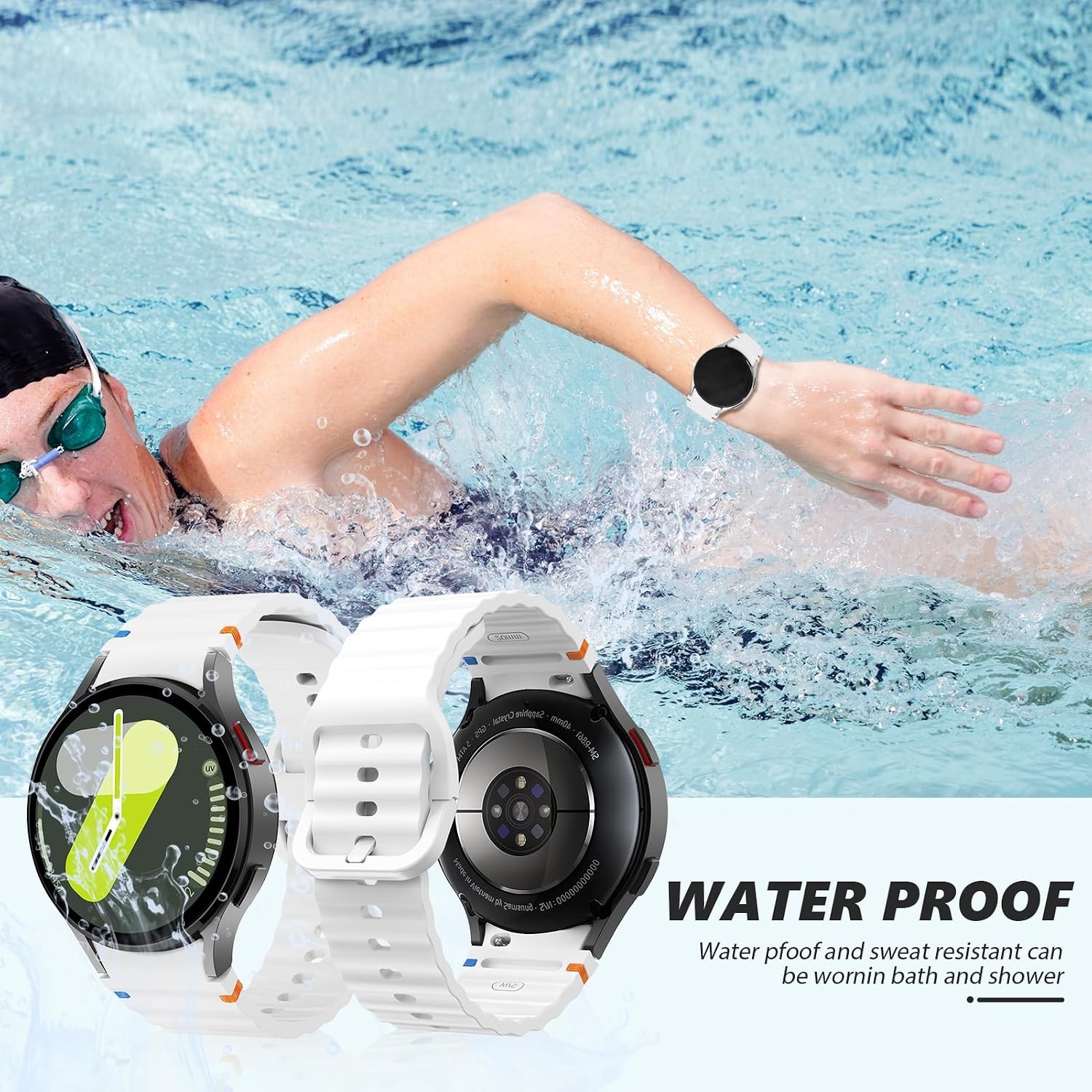 Case For Samsung Galaxy Watch 7/6/5/4 FE 40mm 44mm 43mm 47mm Soft Silicone Band