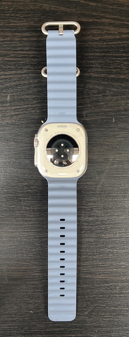 Apple Watch Ultra 3 (A3281) 49MM Silver Titanium GPS + Cellular w/Blue-Gray Band