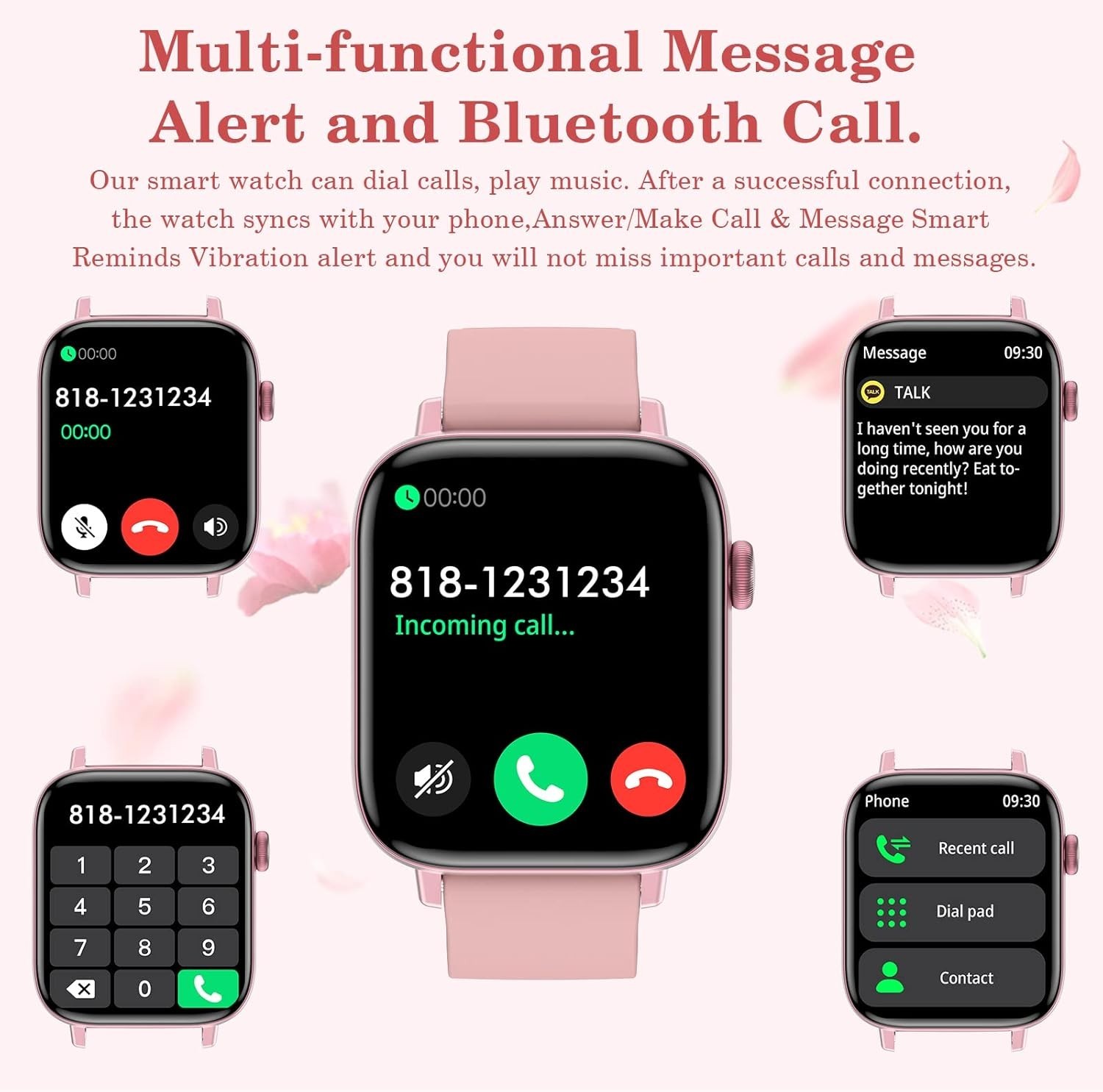 Multi-Functional 1.9” Smartwatch for Android/iOS with Call & Activity Tracking
