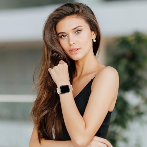 Sport Loop Compatible with Apple Watch Band 40mm 44mm Men Women Magnetic Stretch