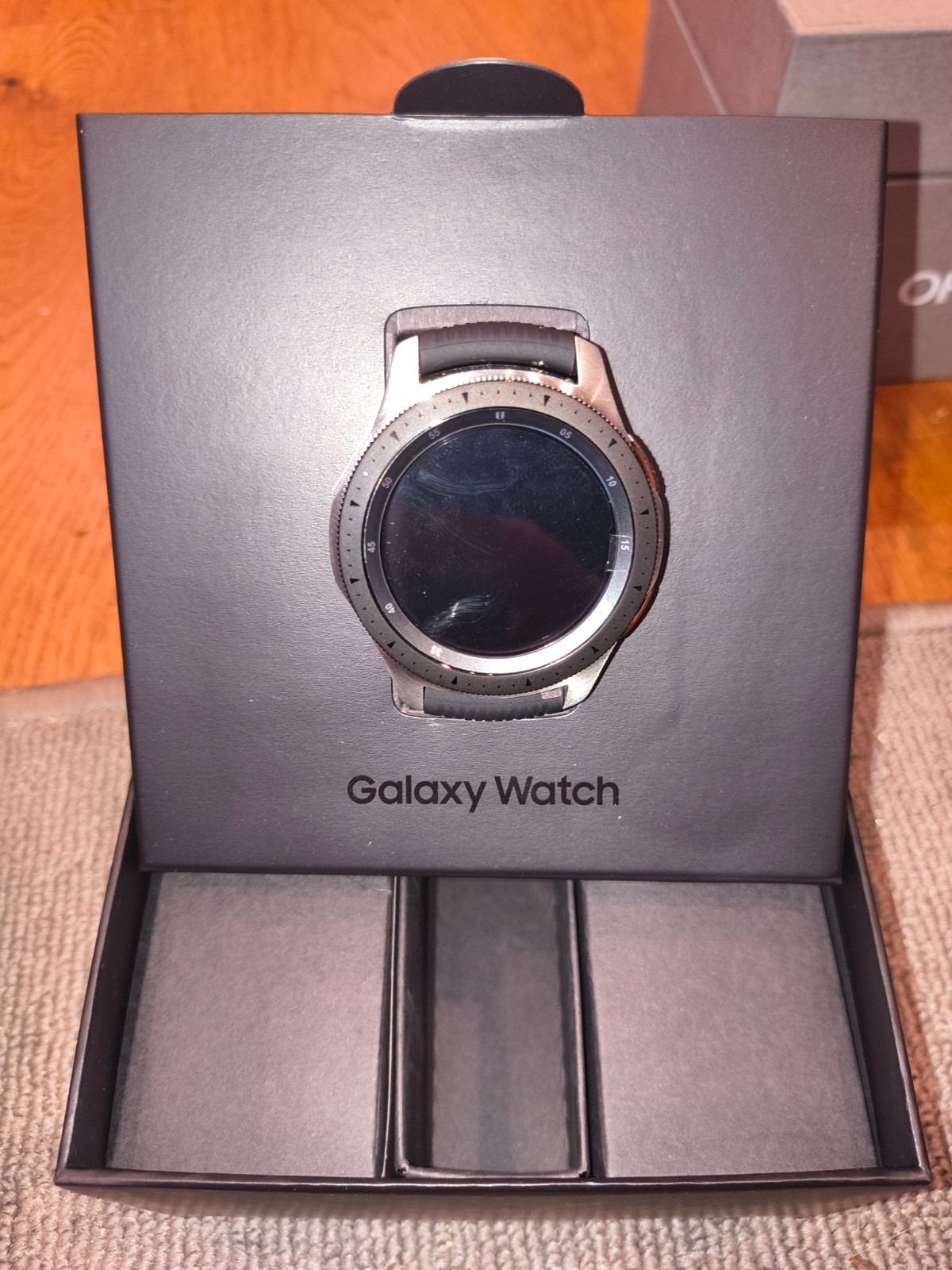 Samsung Galaxy Watch SM-R805 46mm Silver Case Classic Buckle Onyx Black – LTE…