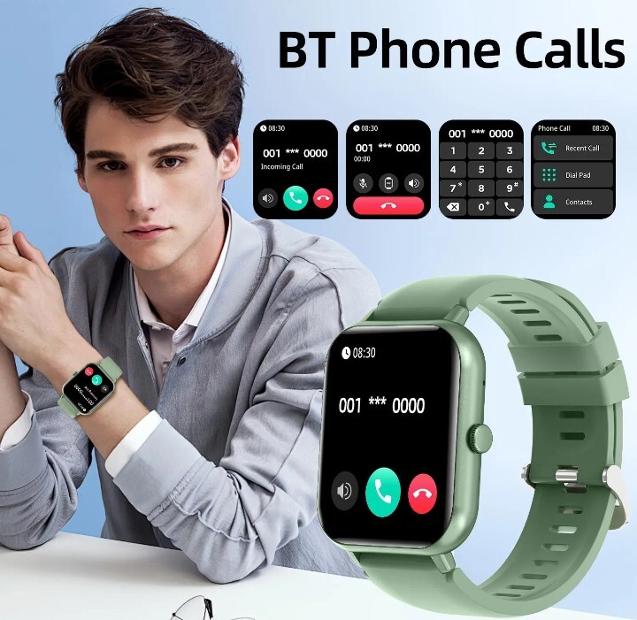 Fashion Touch Screen Smart Watch, Call Function, 100+ Sports Modes, Men/Women