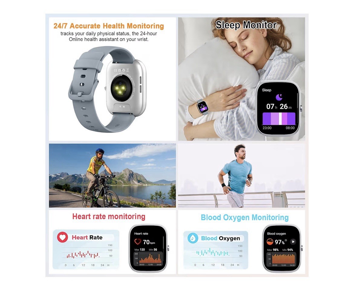 Smart Watch for Women Men(Answer/Make Calls), 1.91″ HD Smartwatch, Fitness Tr…
