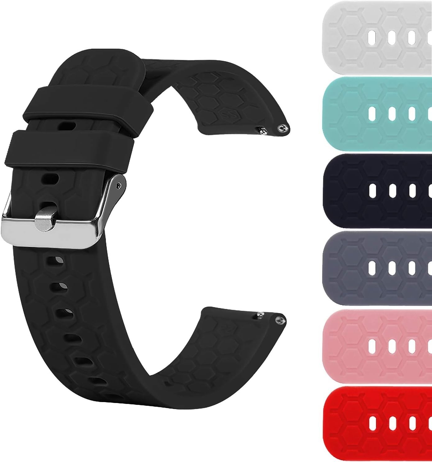 Comfortable Silicone Watch Band with Quick Release Pins for Easy Installation