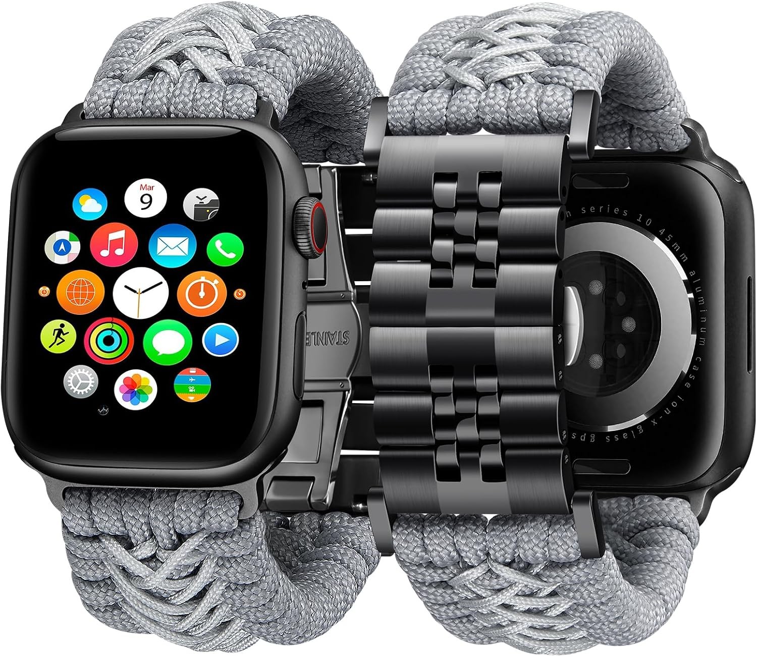 Braided Paracord Strap Compatible with Apple Watch Ultra 49mm 44mm