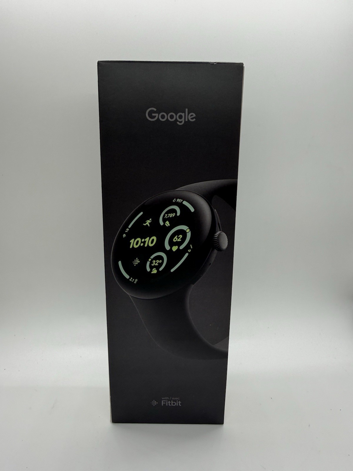 Google Pixel Watch 3 Wi-Fi Wear OS Black Stainless Steel 45mm Silicone Band