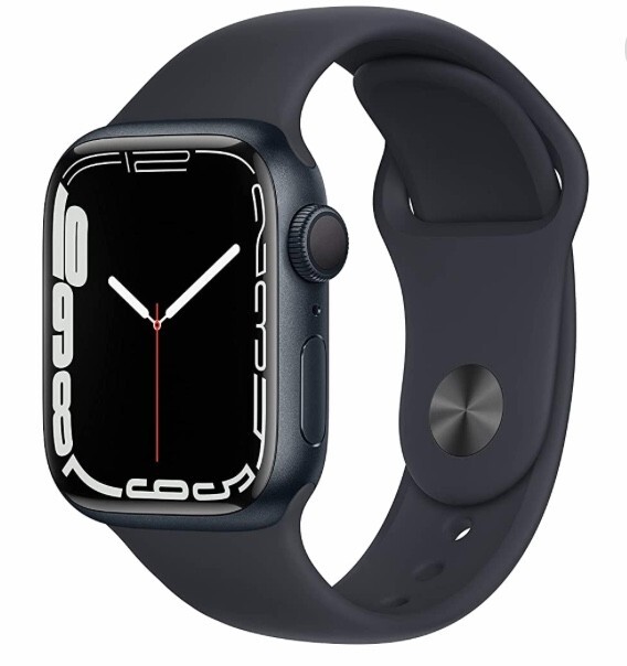 Apple Watch Series 7 45mm Aluminum Case with Sport Band – Midnight, GPS+Cellular