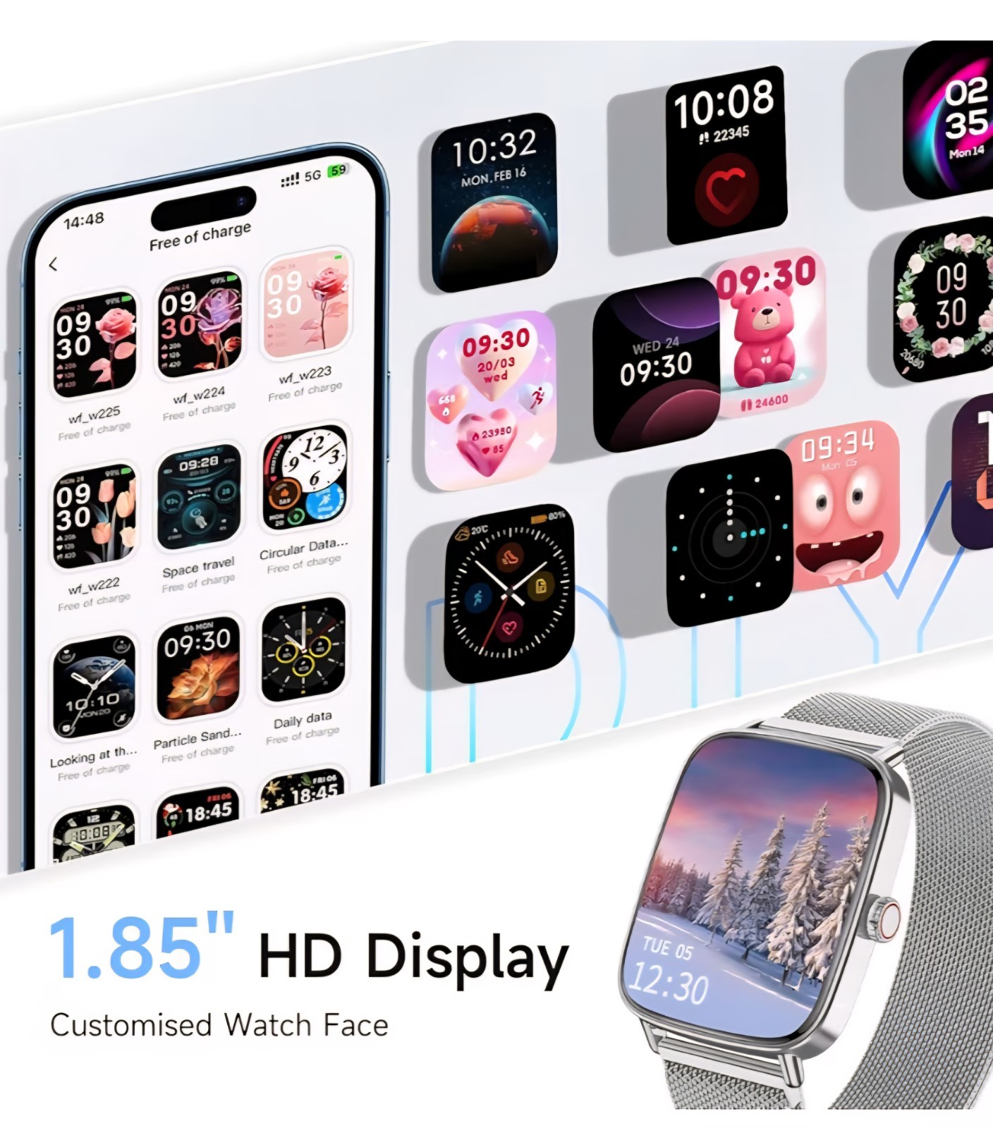 NEW SMART WATCH, OICIIDO, IN BOX W/ PAPERS