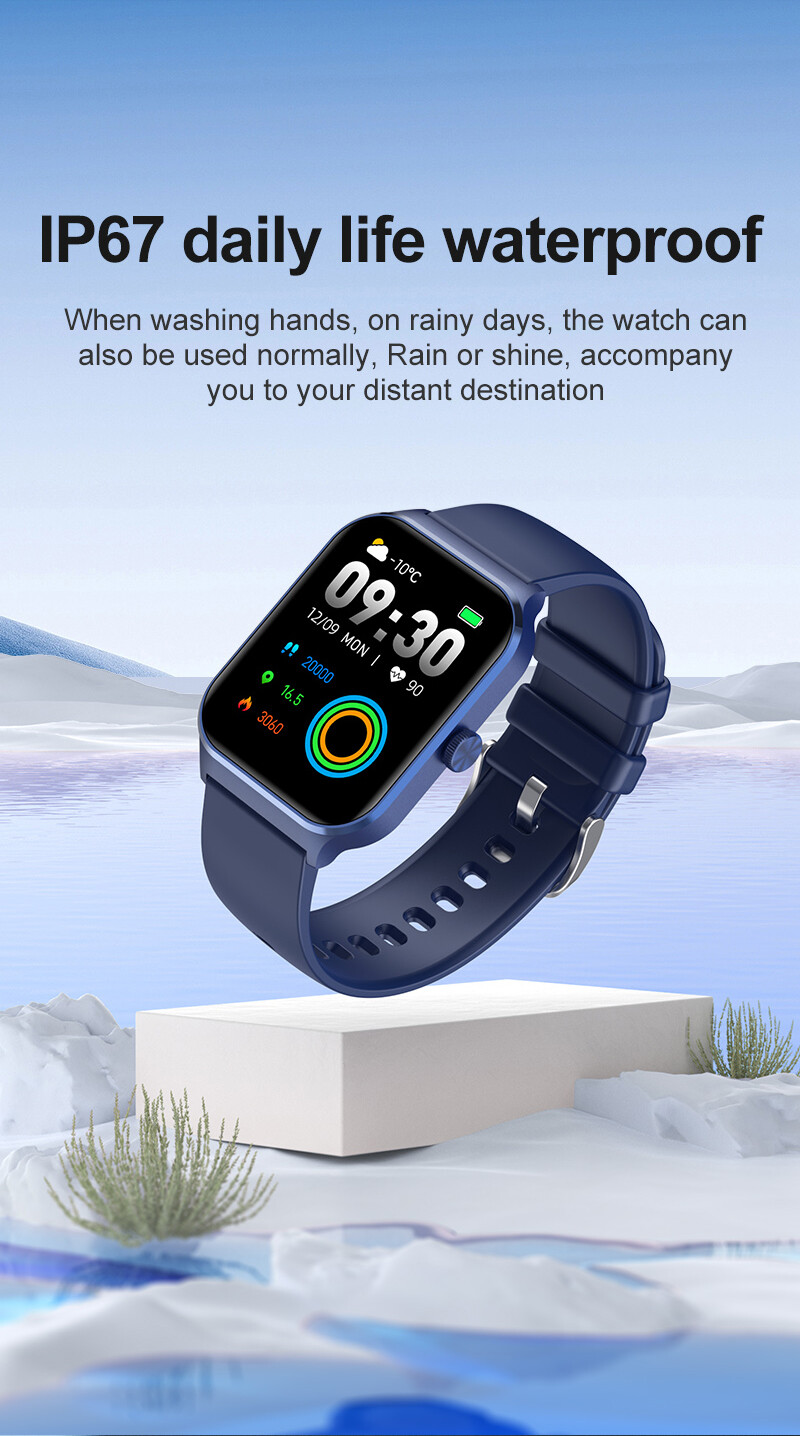 1.96inch Bluetooth Smart Watch Sleep Monitor 100 Sport Models Women Men Bracelet