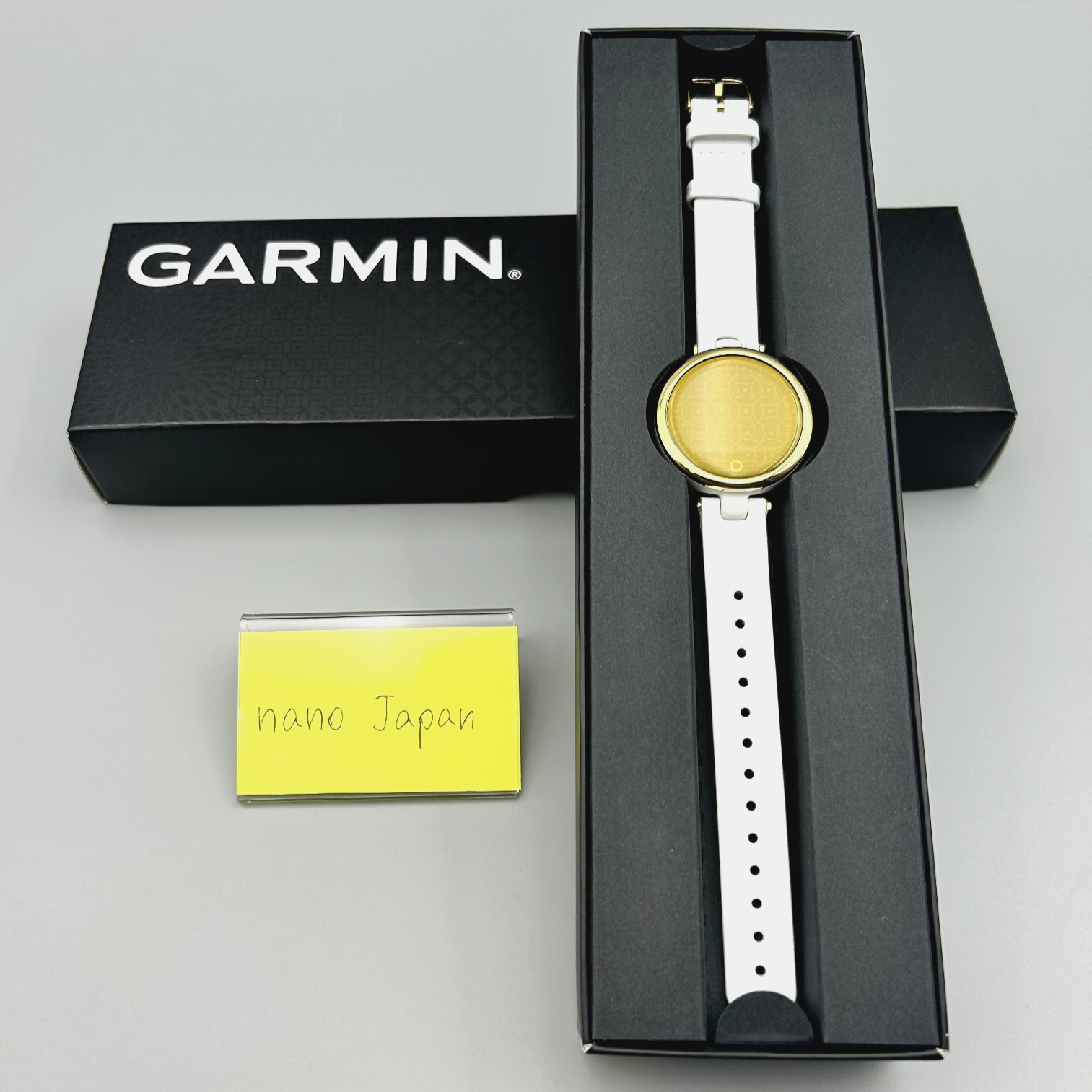 Garmin Lily Classic Fitness Smartwatch White Leather Light Gold Used Tested JP